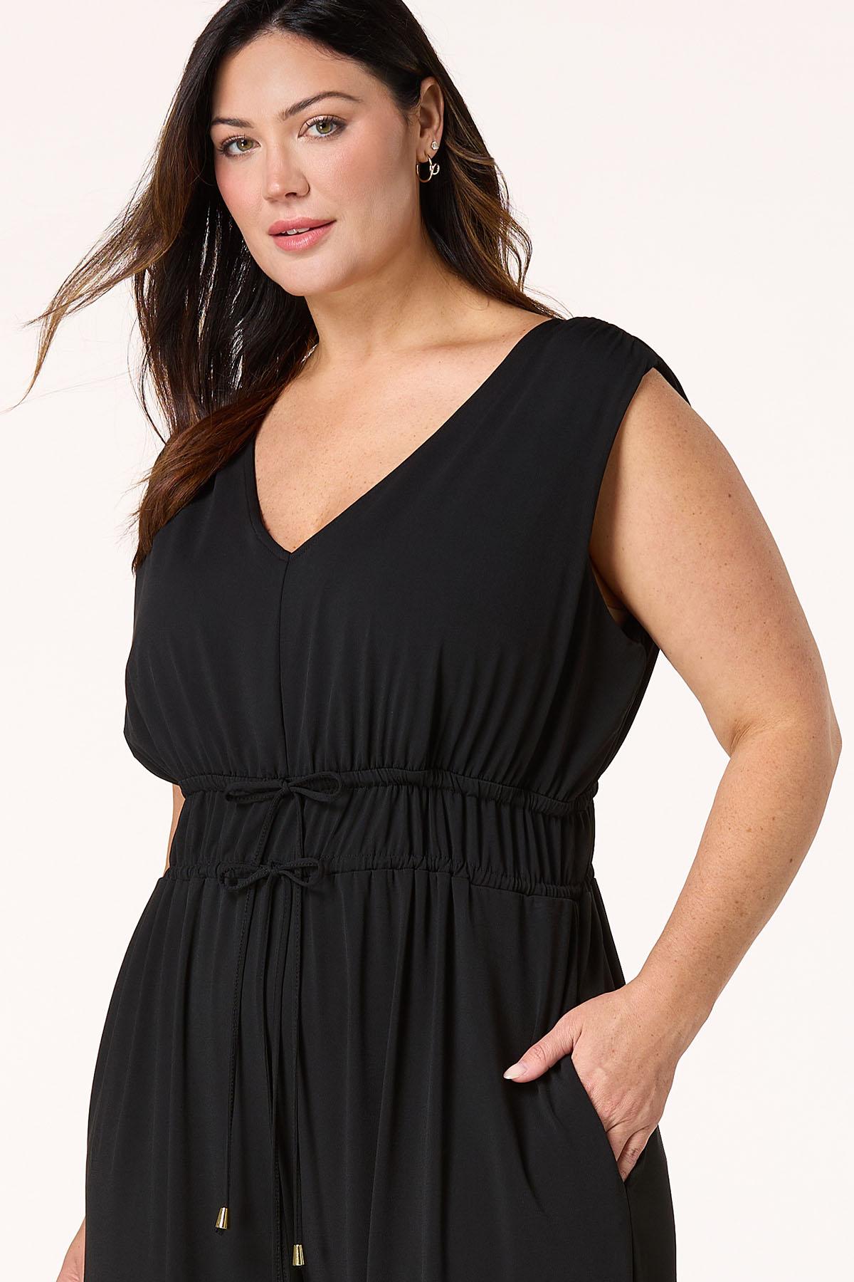  Cato Fashions | Cato Plus Size Solid Stretch Waist Jumpsuit
