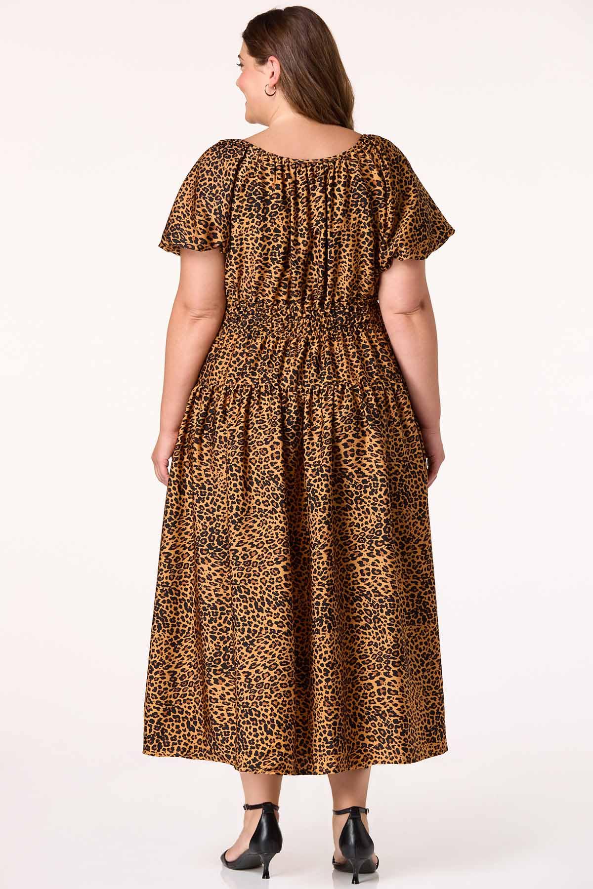  Cato Fashions | Cato Plus Size Animal Print Drawstring Midi Dress