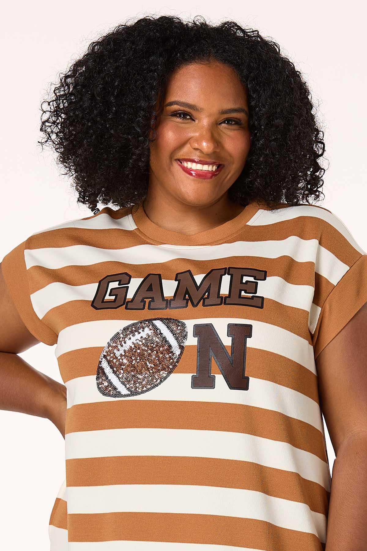  Cato Fashions | Cato Plus Size Stripe Sequin Game On Dress