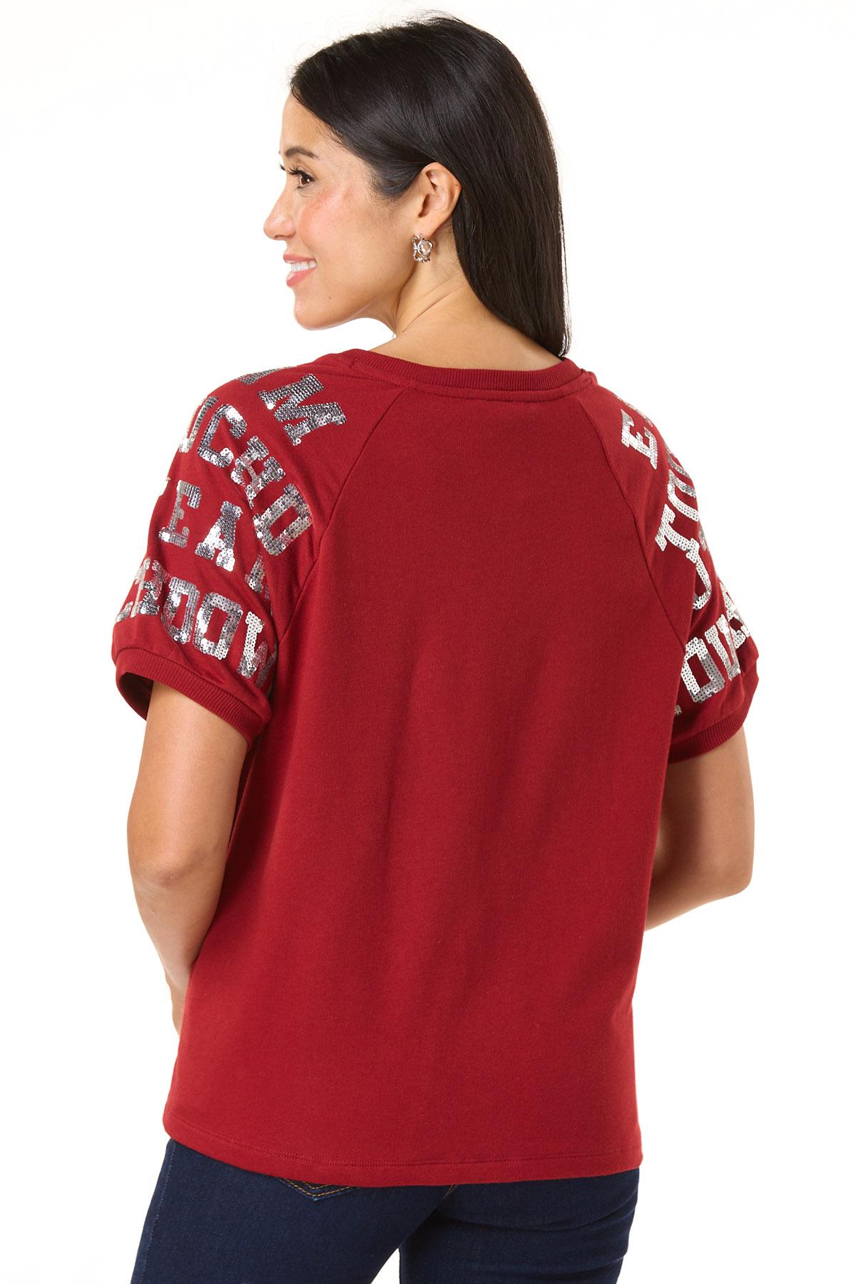  Cato Fashions | Cato Sporty Sequin French Terry Top