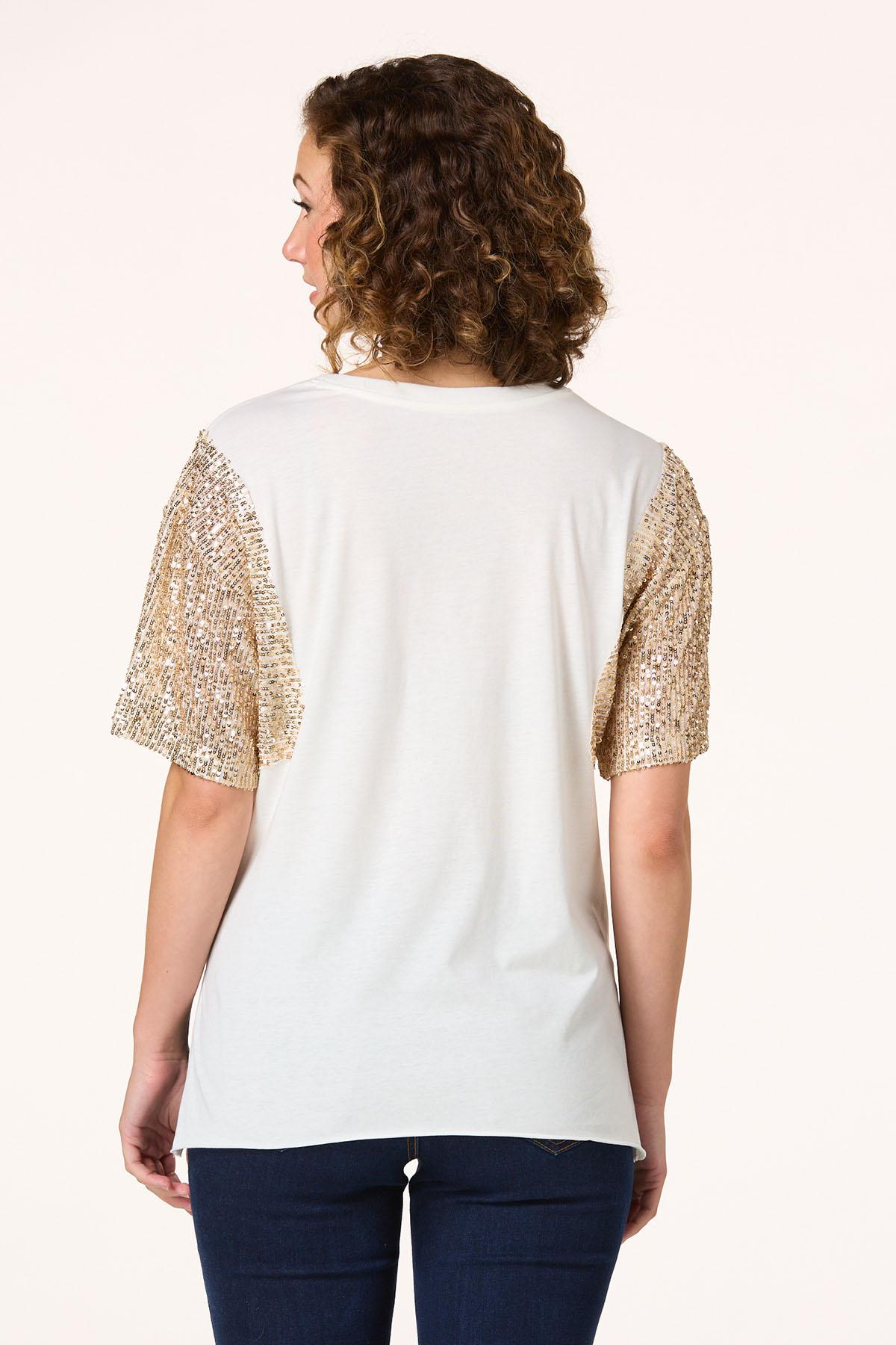 Cato Fashions | Cato Free Spirit Sequin Sleeve Top