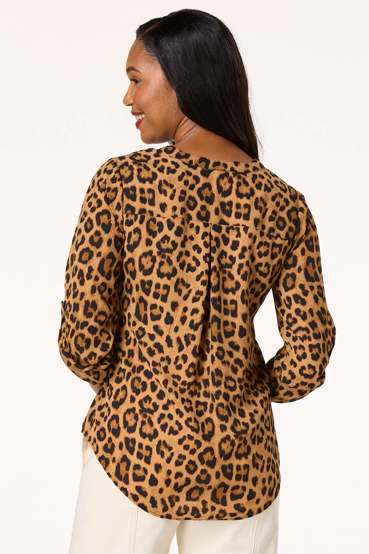 Cato Fashions | Cato Leopard Zip Equipment Top