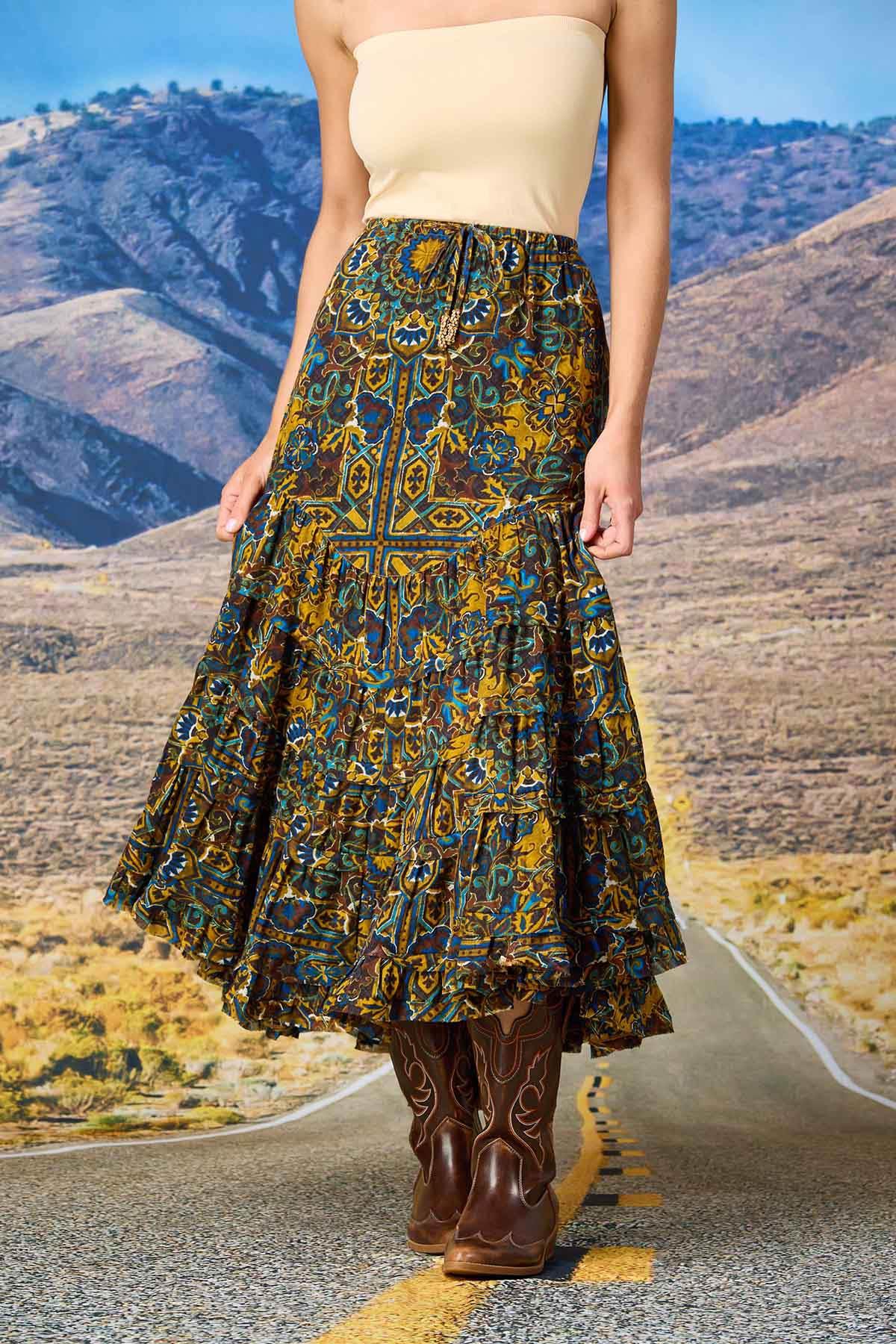  Cato Fashions | Cato Festival Tile Medallion Skirt