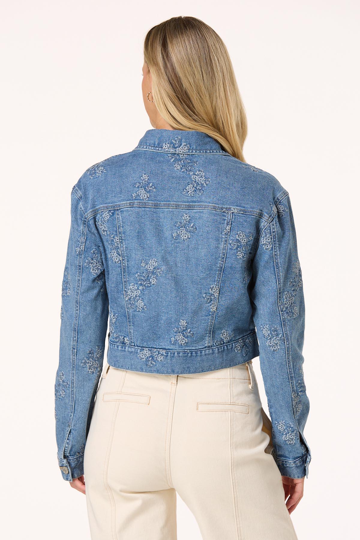 Cato Fashions | Cato Floral Embroidered Denim Jacket