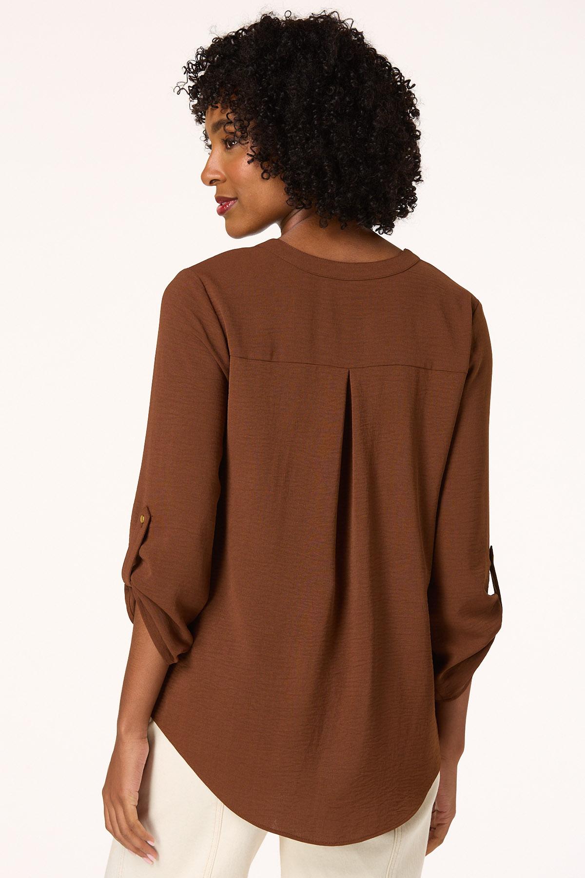 Cato Fashions | Cato Solid Zip Equipment Top