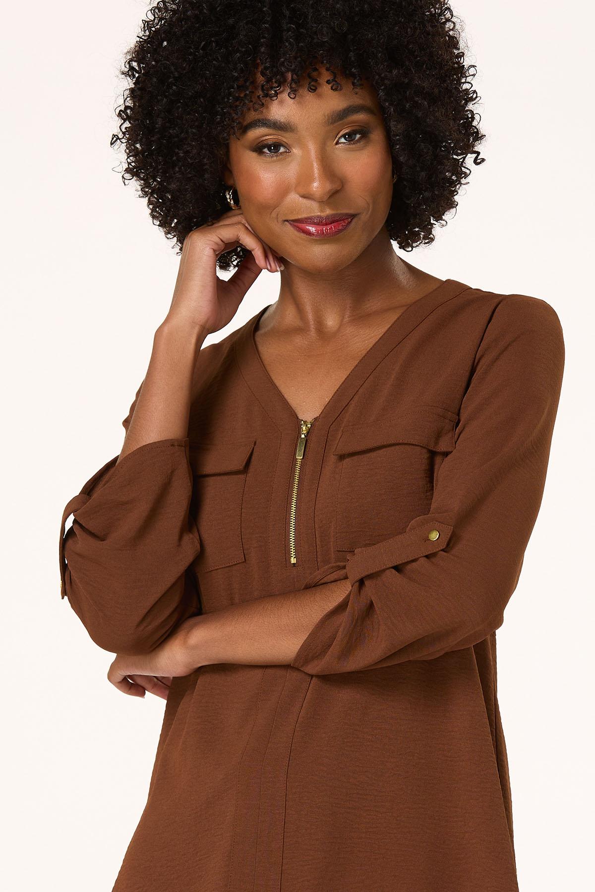 トップス piko Short Sleeve Rolled Sleeve V-Neck Piko Top - Navy – Piko Clothing