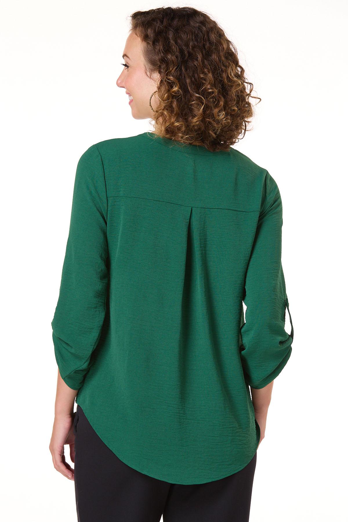 Cato Fashions | Cato Solid Zip Equipment Top