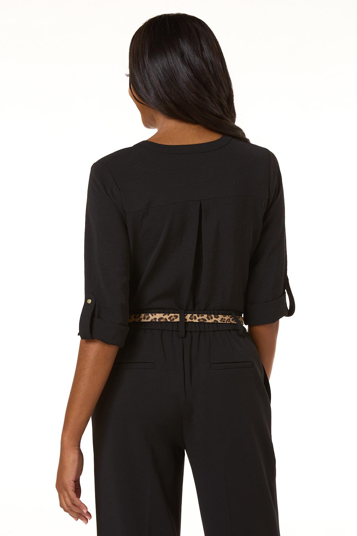 Cato Fashions | Cato Solid Zip Equipment Top