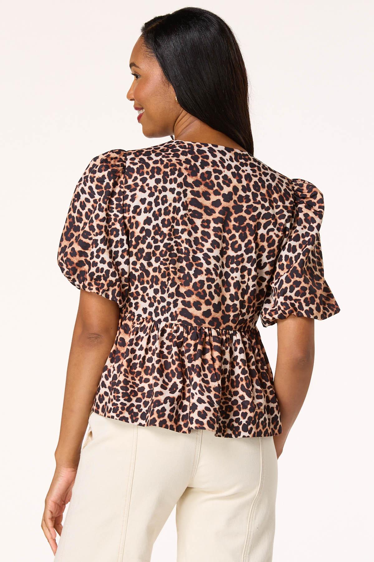  Cato Fashions | Cato Triple Tie Animal Print Top