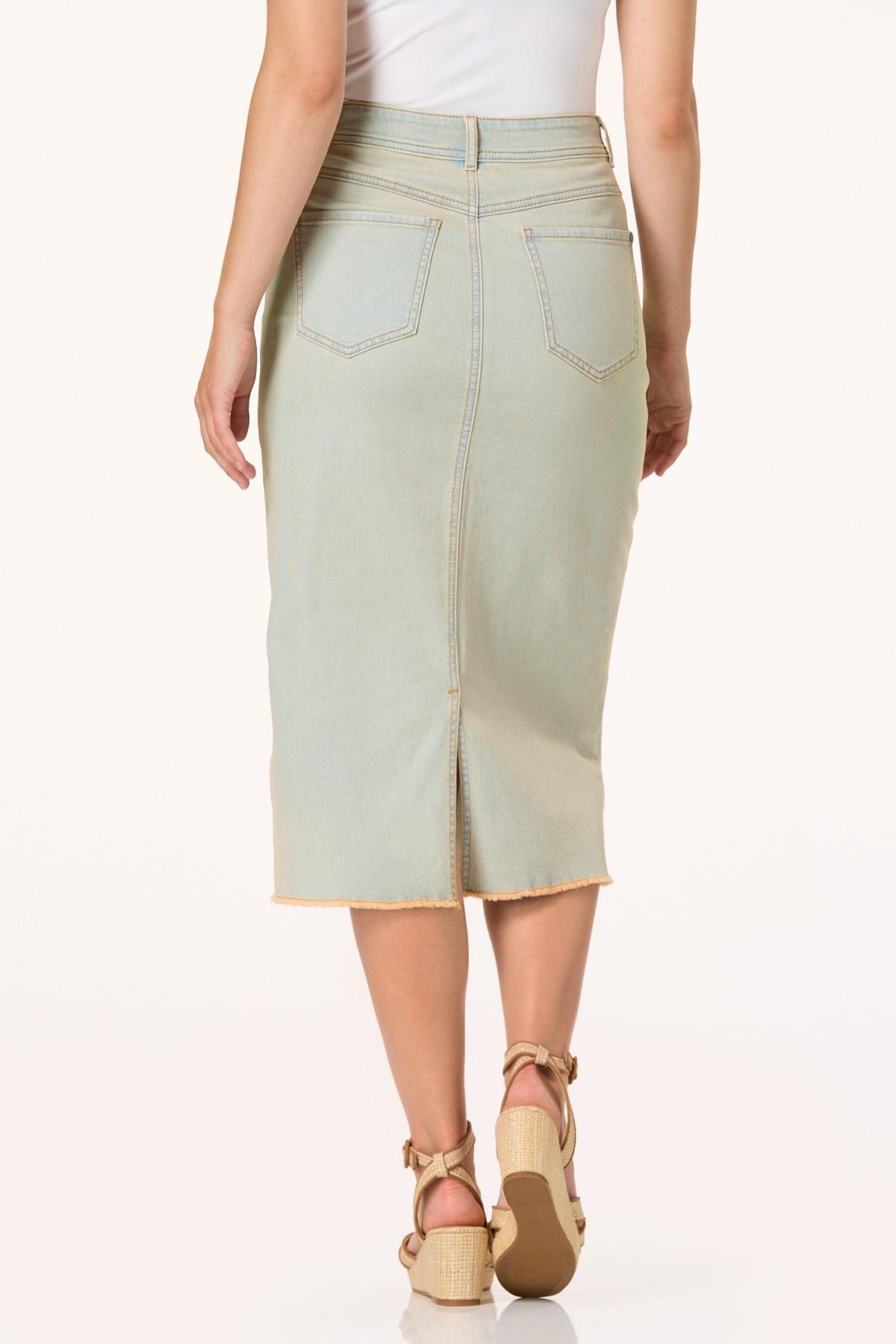 【U LAN】Toff washing denim skirt U LAN】Toff washing denim skirt Prada Long Denim Washed