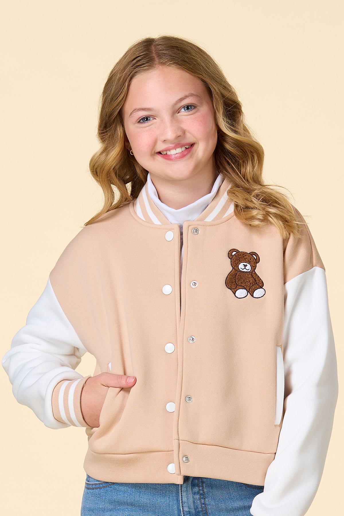  Cato Fashions | Cato Girls Teddy Bear Varsity Jacket