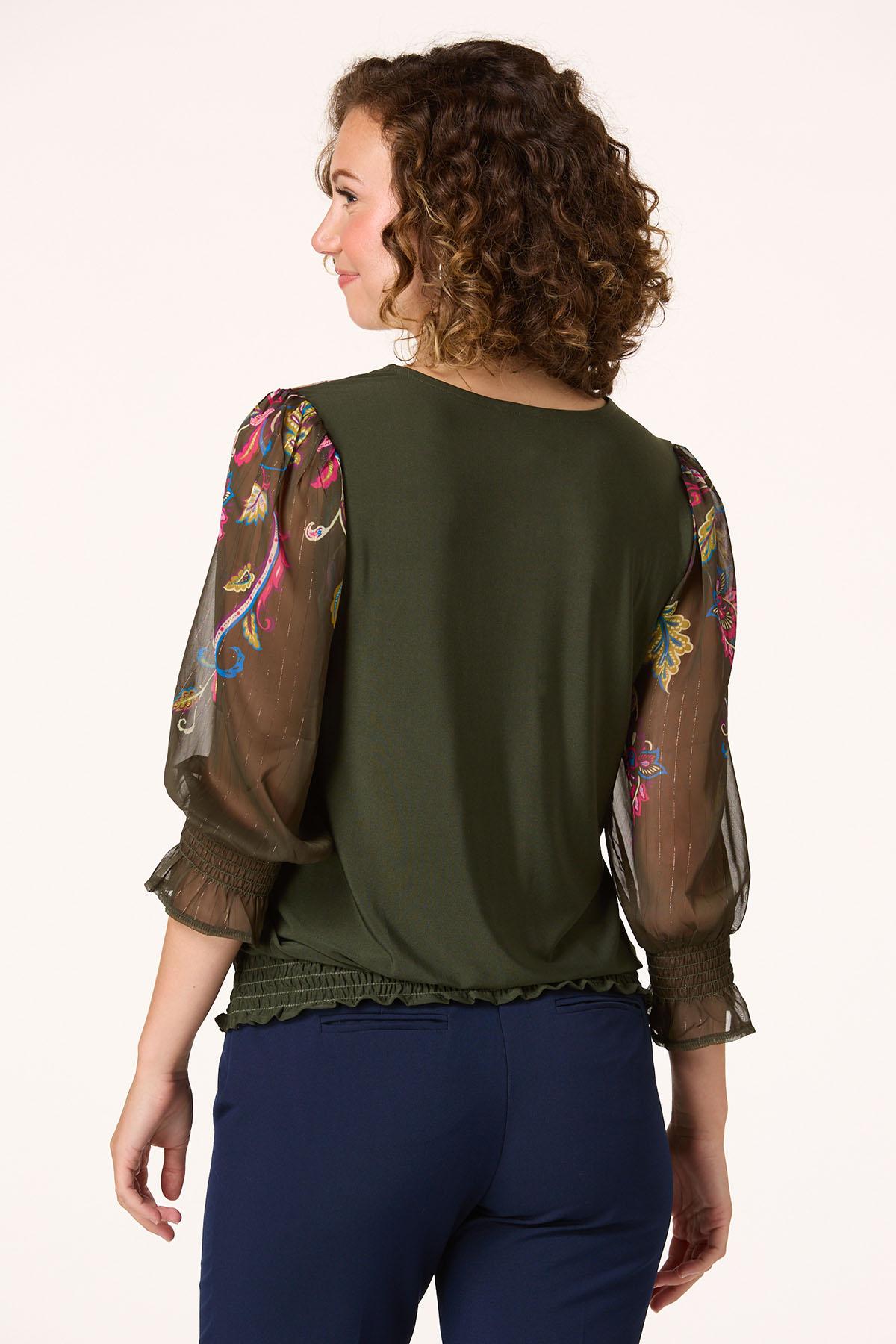  Cato Fashions | Cato Floral Paisley Balloon Sleeve Top