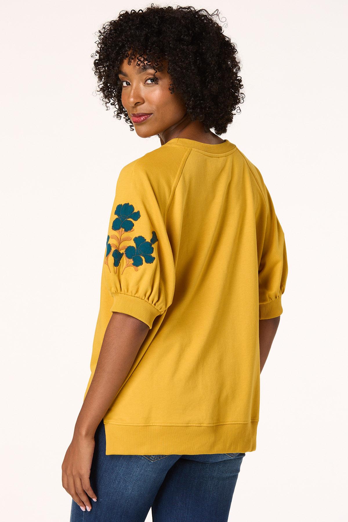  Cato Fashions | Cato Embroidered Golden Sweatshirt
