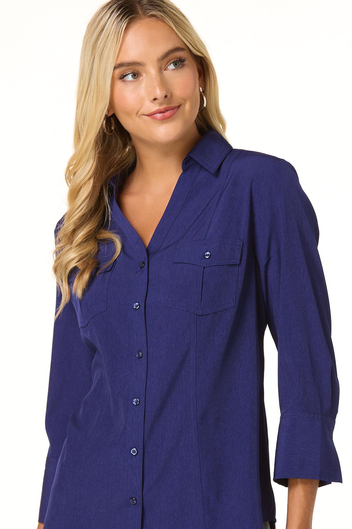 Cato Fashions | Cato Petite Solid Button Down Shirt Cato Fashions | Cato Petite Solid Button Down Shirt