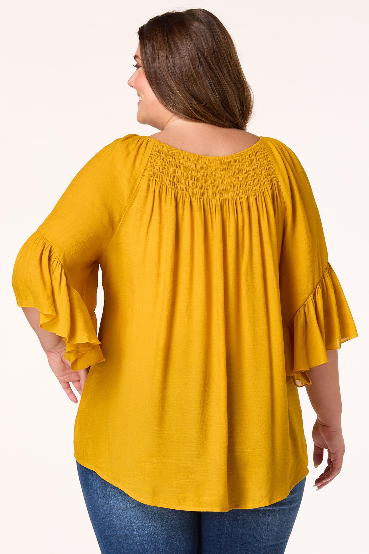 トップス CATORCE Cato Fashions | Cato Plus Size Butterfly Clip Dot Sleeve Top