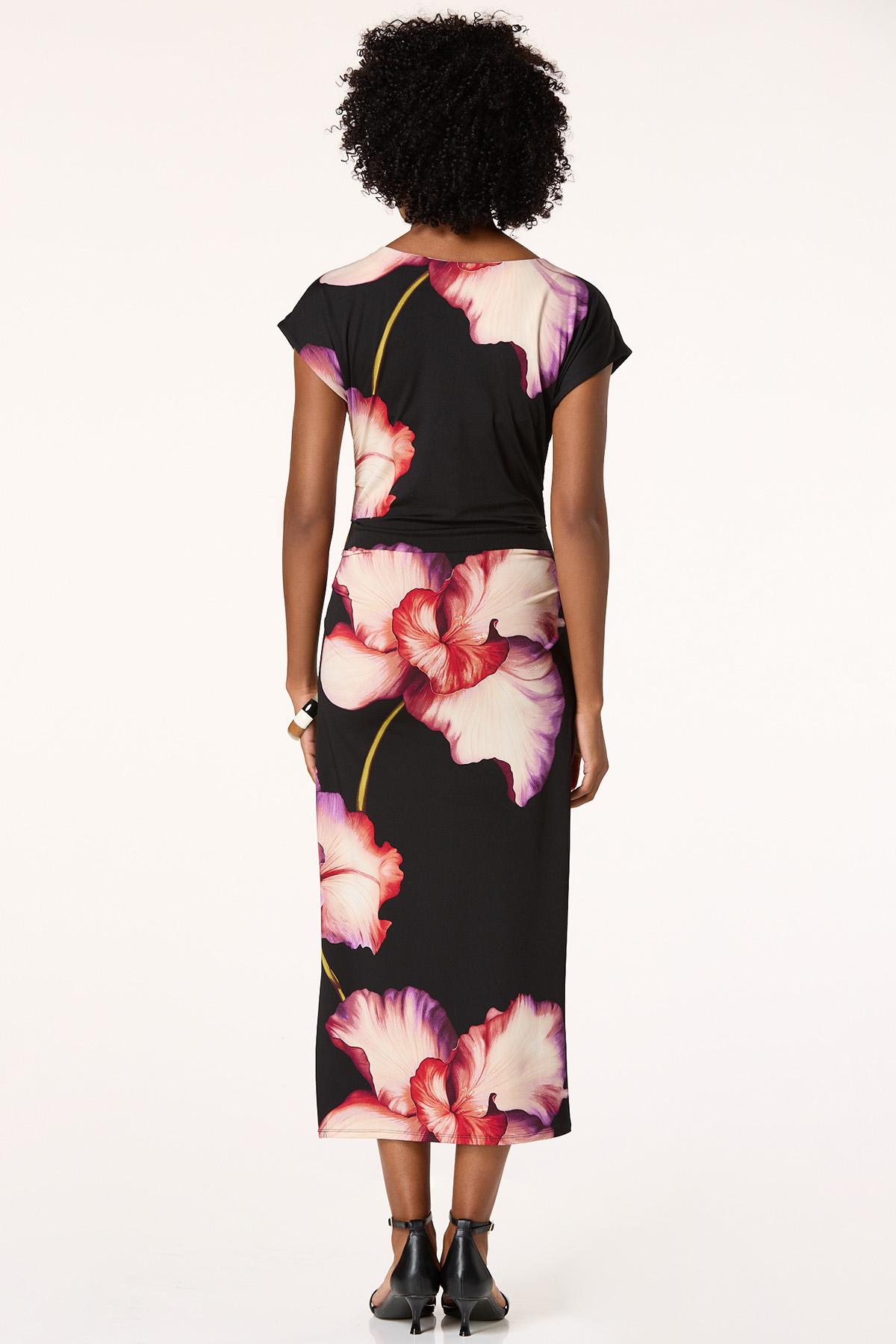  Cato Fashions | Cato Floral Side Cinch Midi Dress