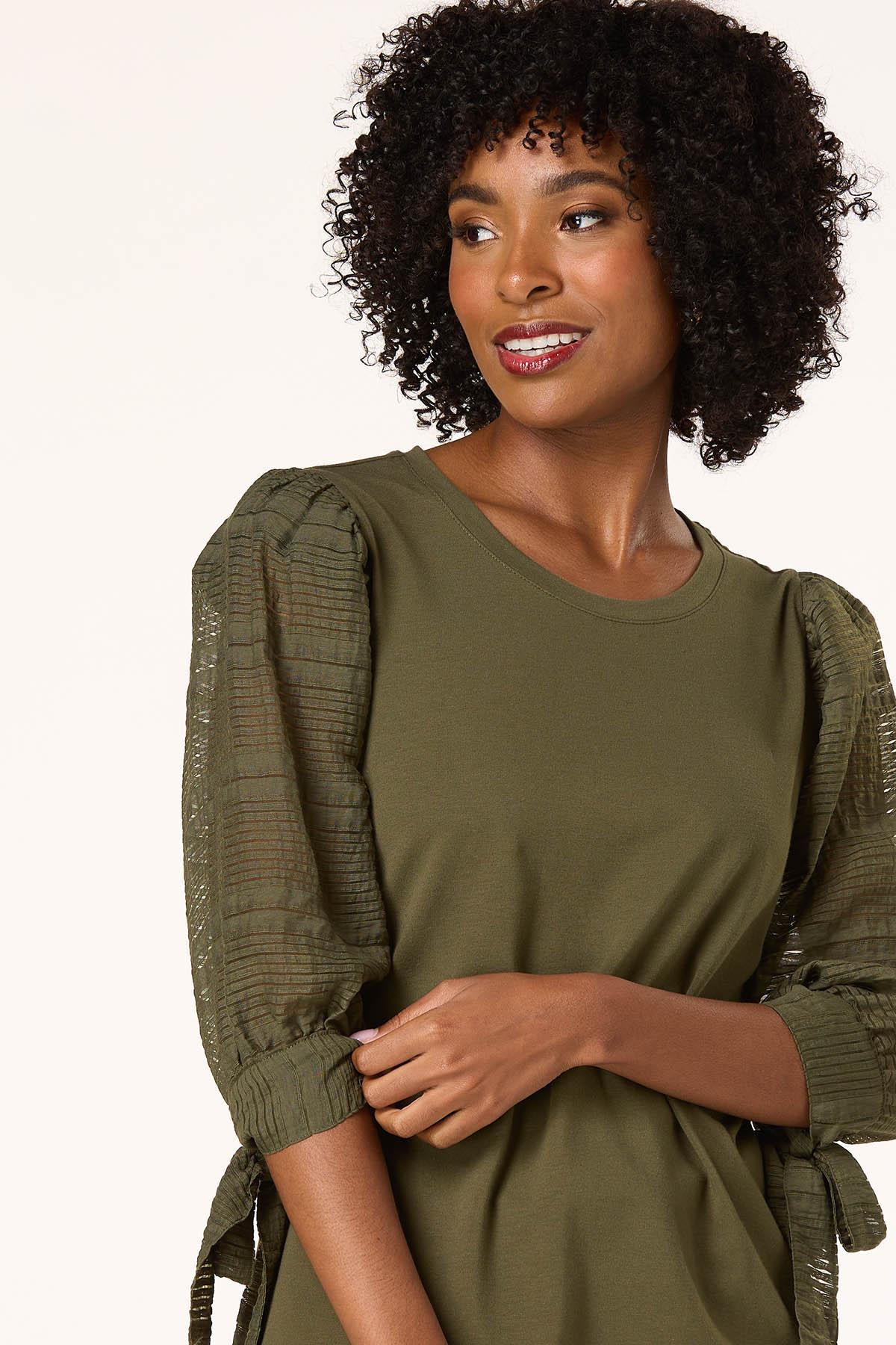  Cato Fashions | Cato Shadow Stripe Sleeve Top