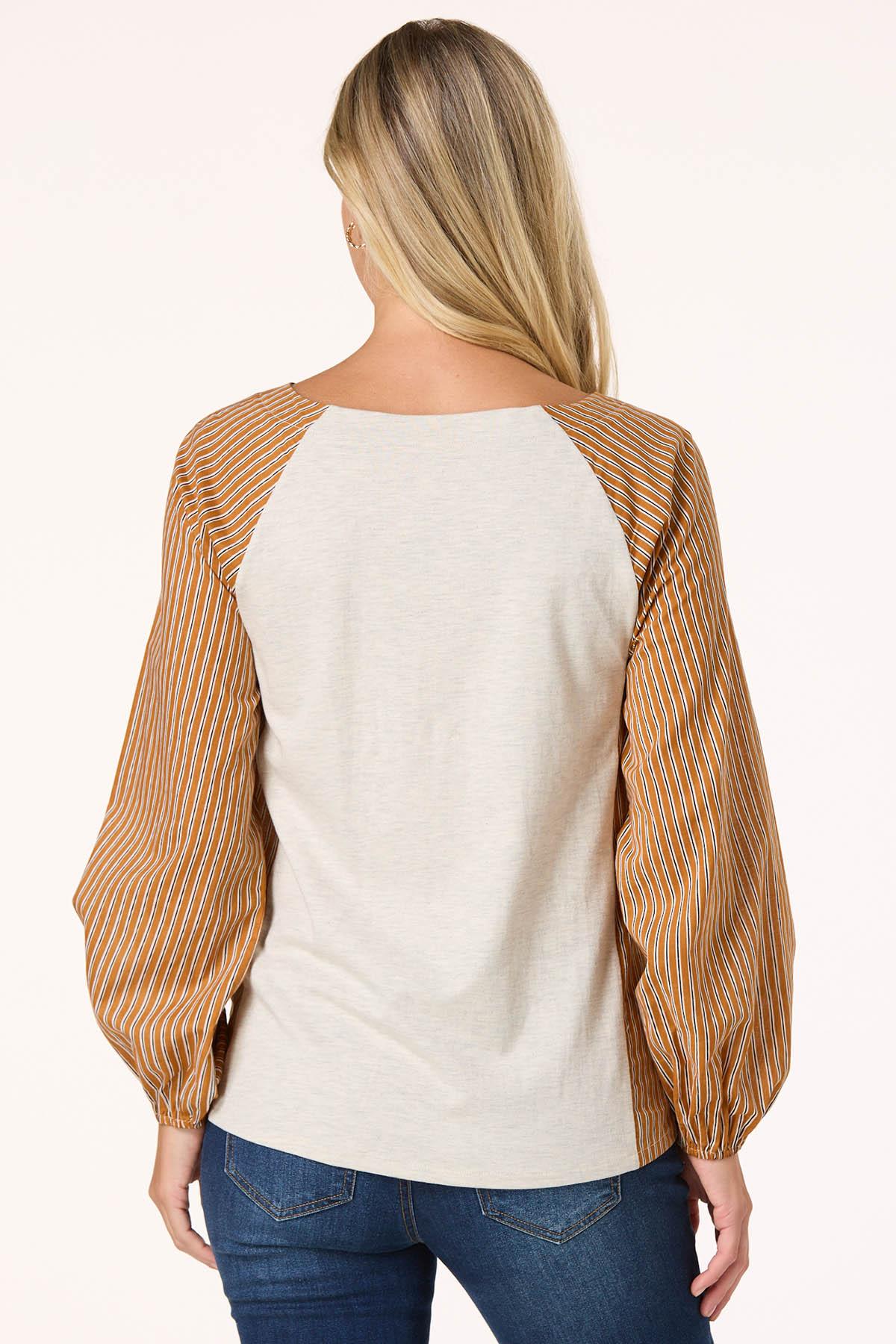 Cato Fashions | Cato Stripe Balloon Sleeve Top