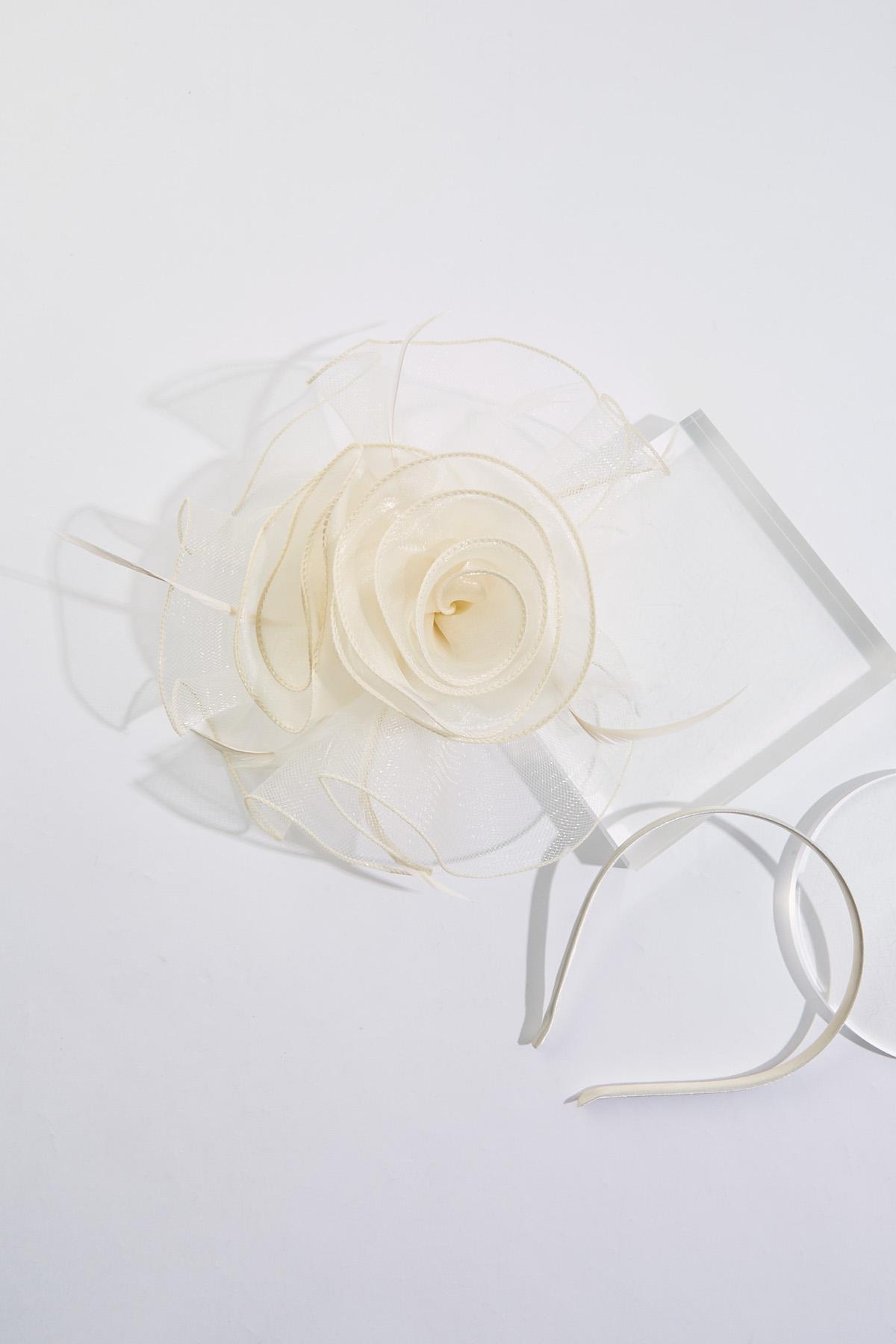 Cato Fashions | Cato Shimmer Organza Rosette Fascinator