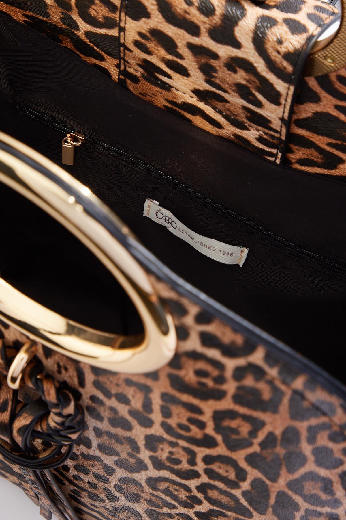  Cato Fashions | Cato Leopard Ring Handle Satchel