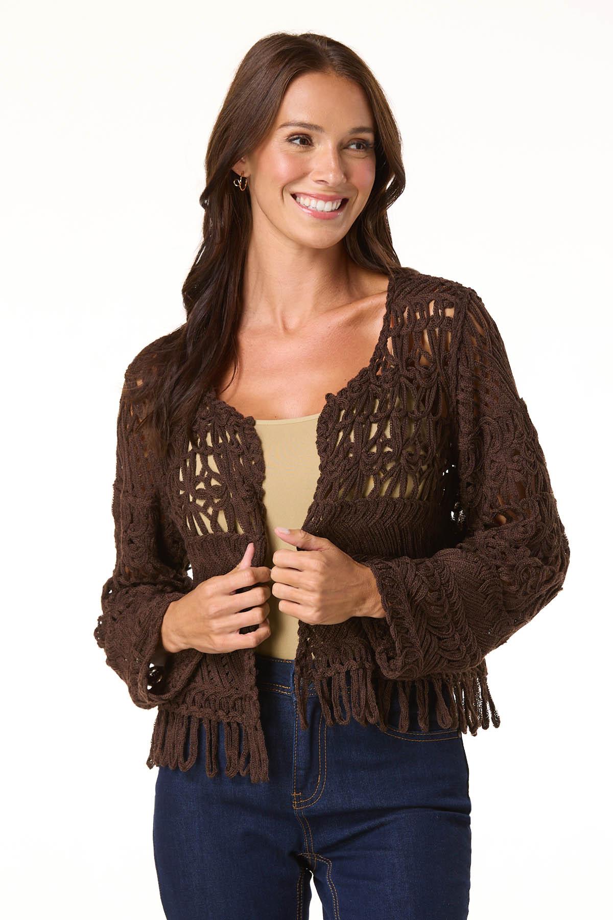  Cato Fashions | Cato Soutache Crochet Cardi