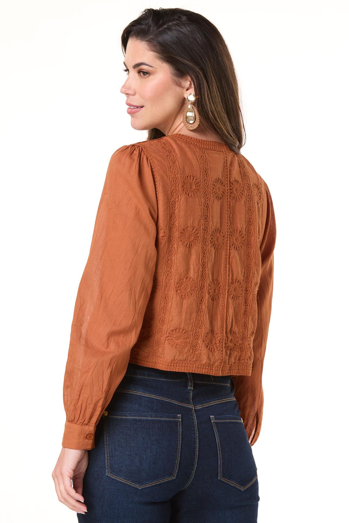  Cato Fashions | Cato Embellished Soutache Button Down