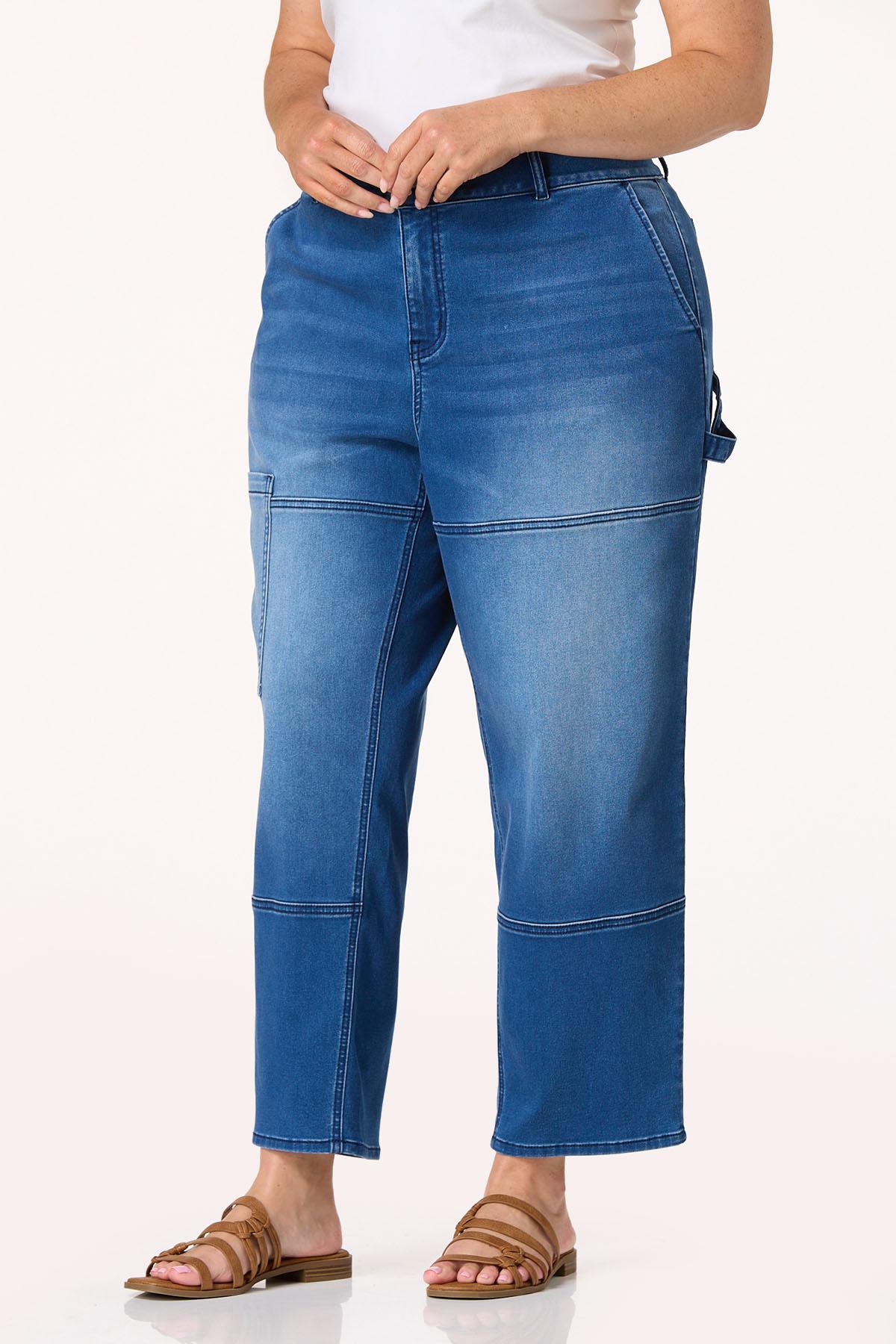  Cato Fashions | Cato Plus Petite Knit Utility Jeans
