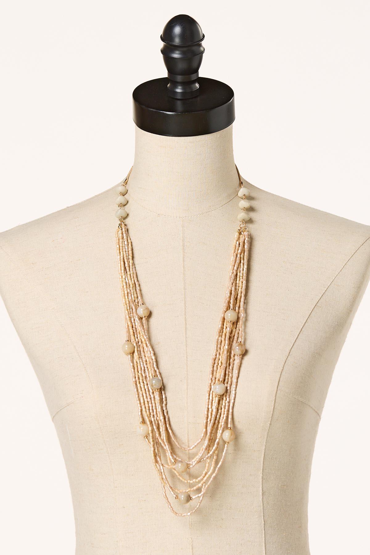  Cato Fashions | Cato Seed Bead Layered Long Necklace Set