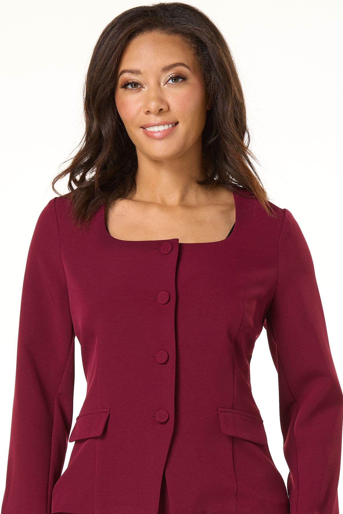  Cato Fashions | Cato Rhubarb Red Woven Blazer
