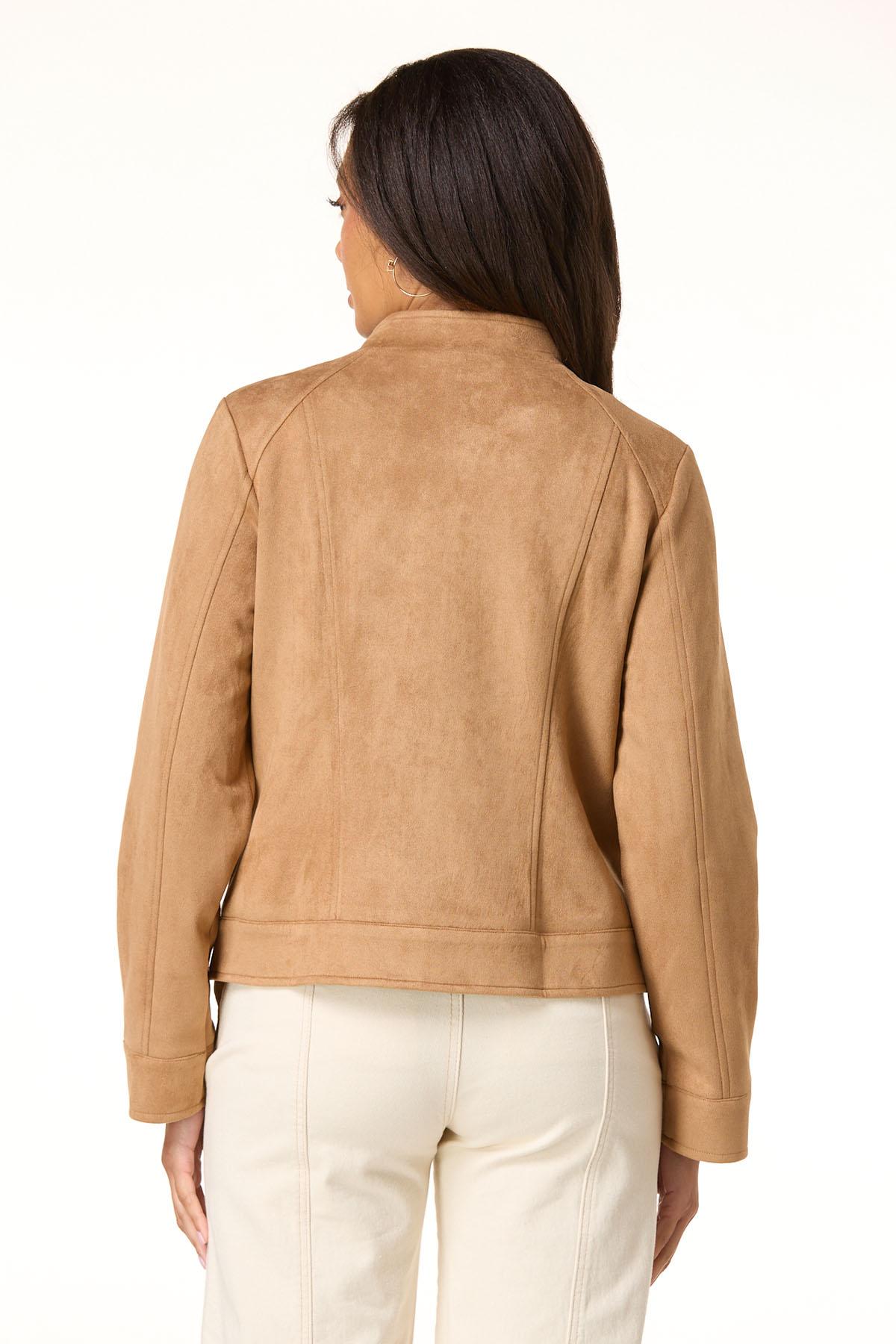  Cato Fashions | Cato Faux Suede Grommet Jacket