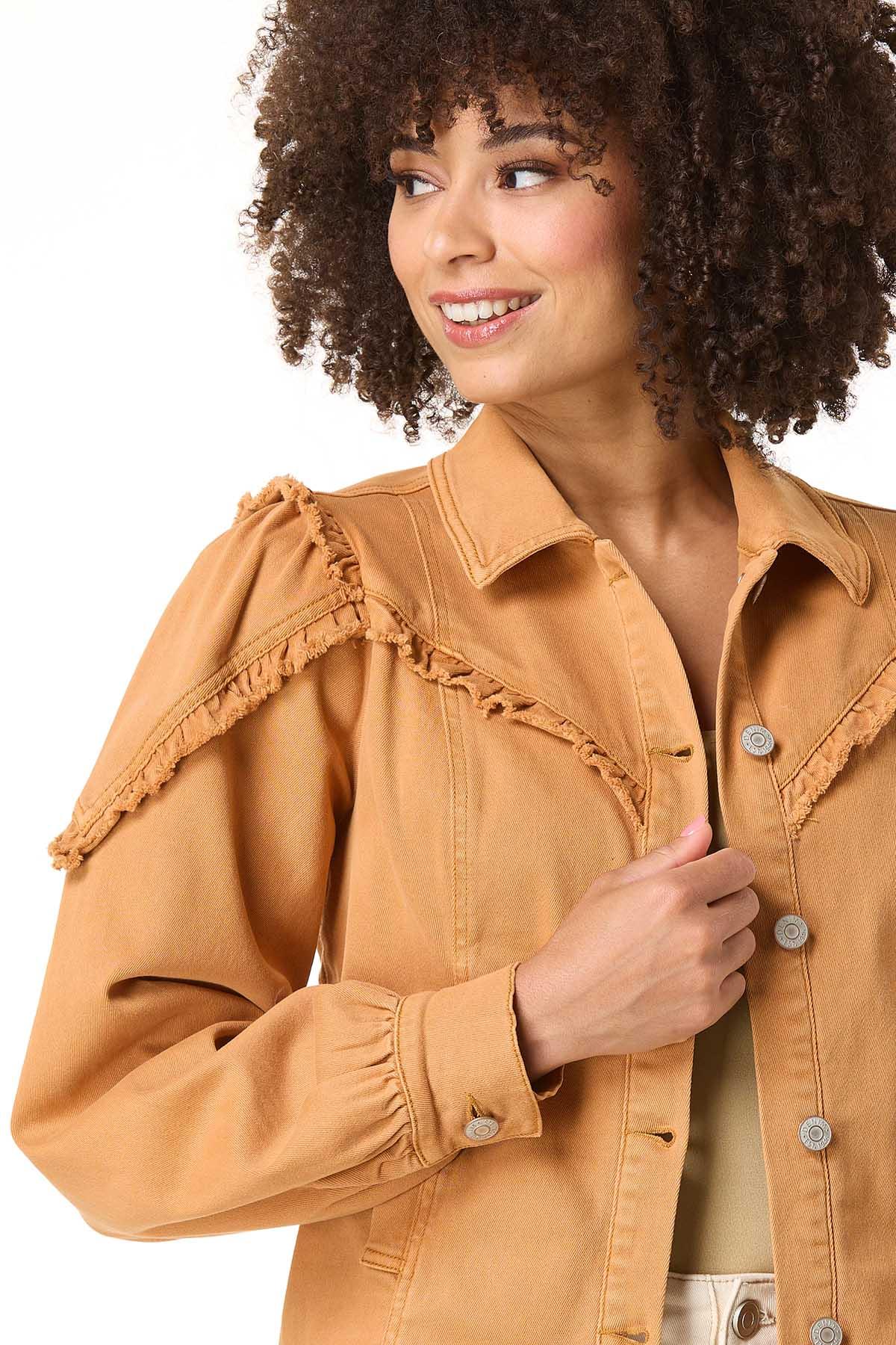 Cato Fashions | Cato Ruffled Trim Denim Jacket