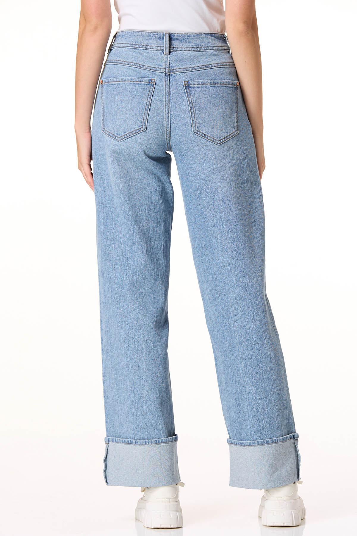 Cato Fashions | Cato Mid Rise Cuffed Wide Leg Jeans