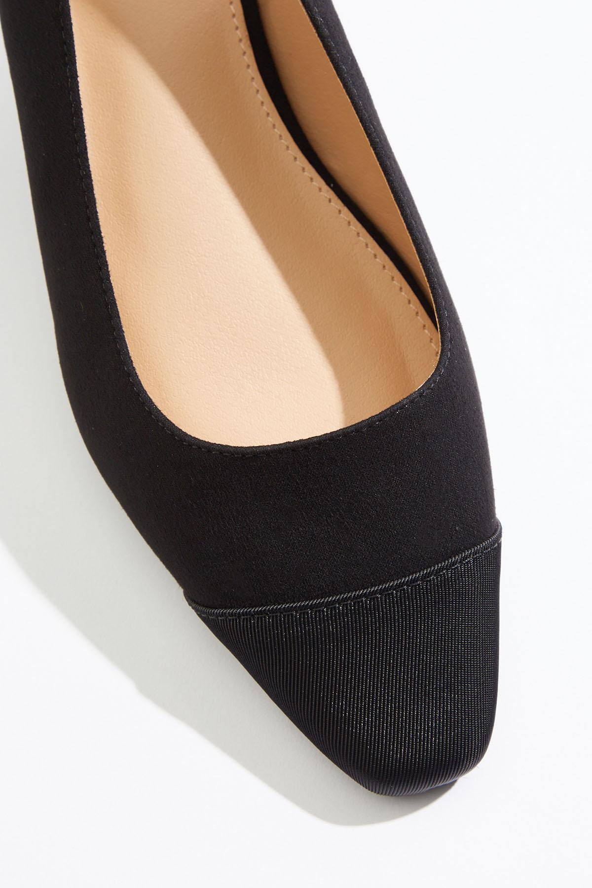 Cato Fashions | Cato Wide Width Cap Toe Slingback Flats