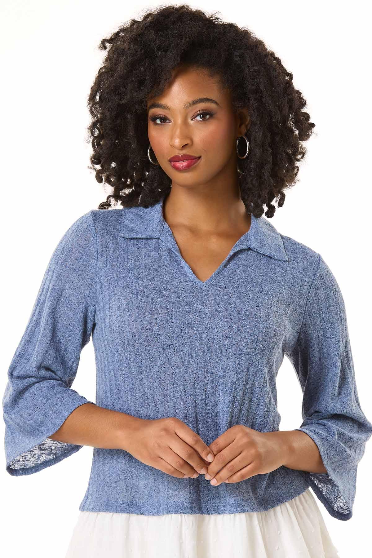 Cato Fashions | Cato Twofer Mixed Collar Top