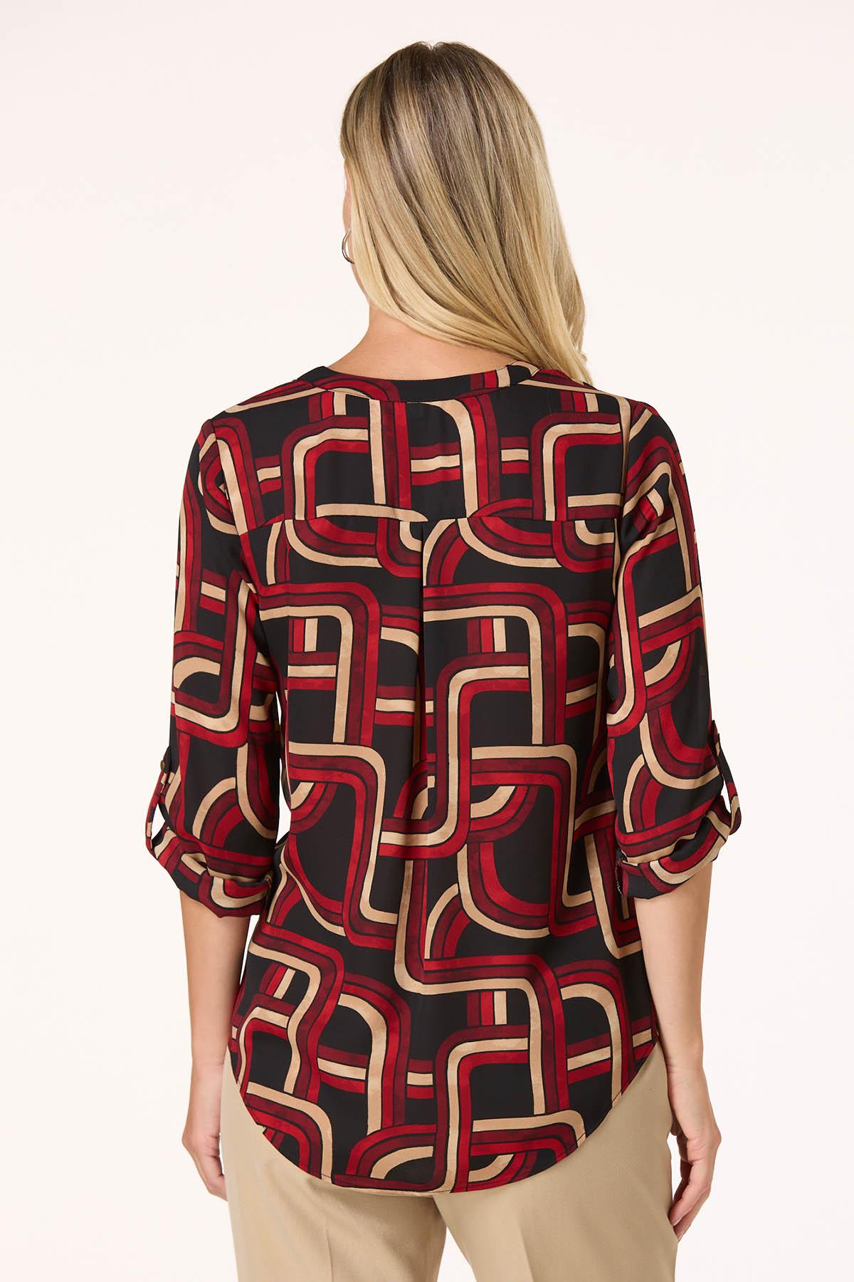 Cato Fashions | Cato Geo Zip Neck Top