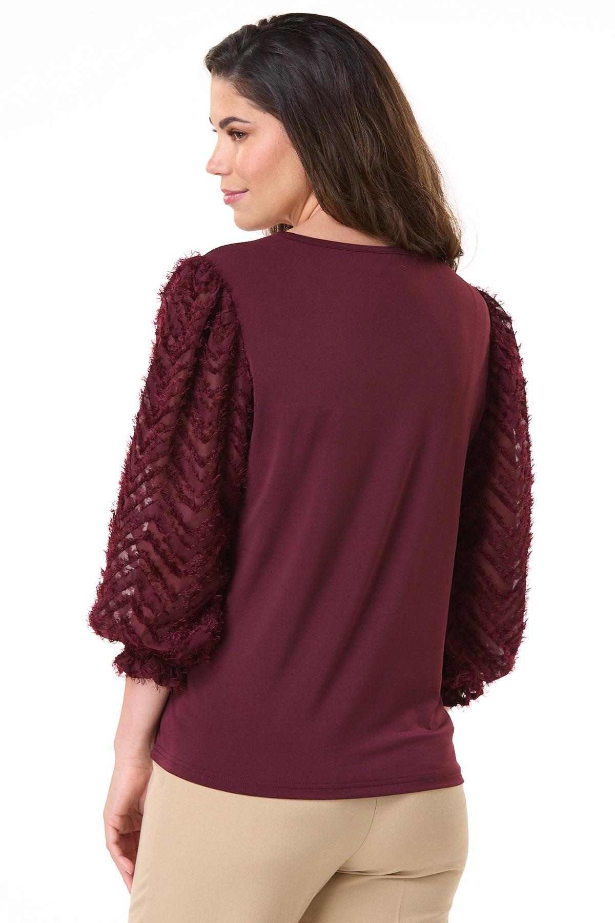 Cato Fashions | Cato Textured Illusion Sleeve Top