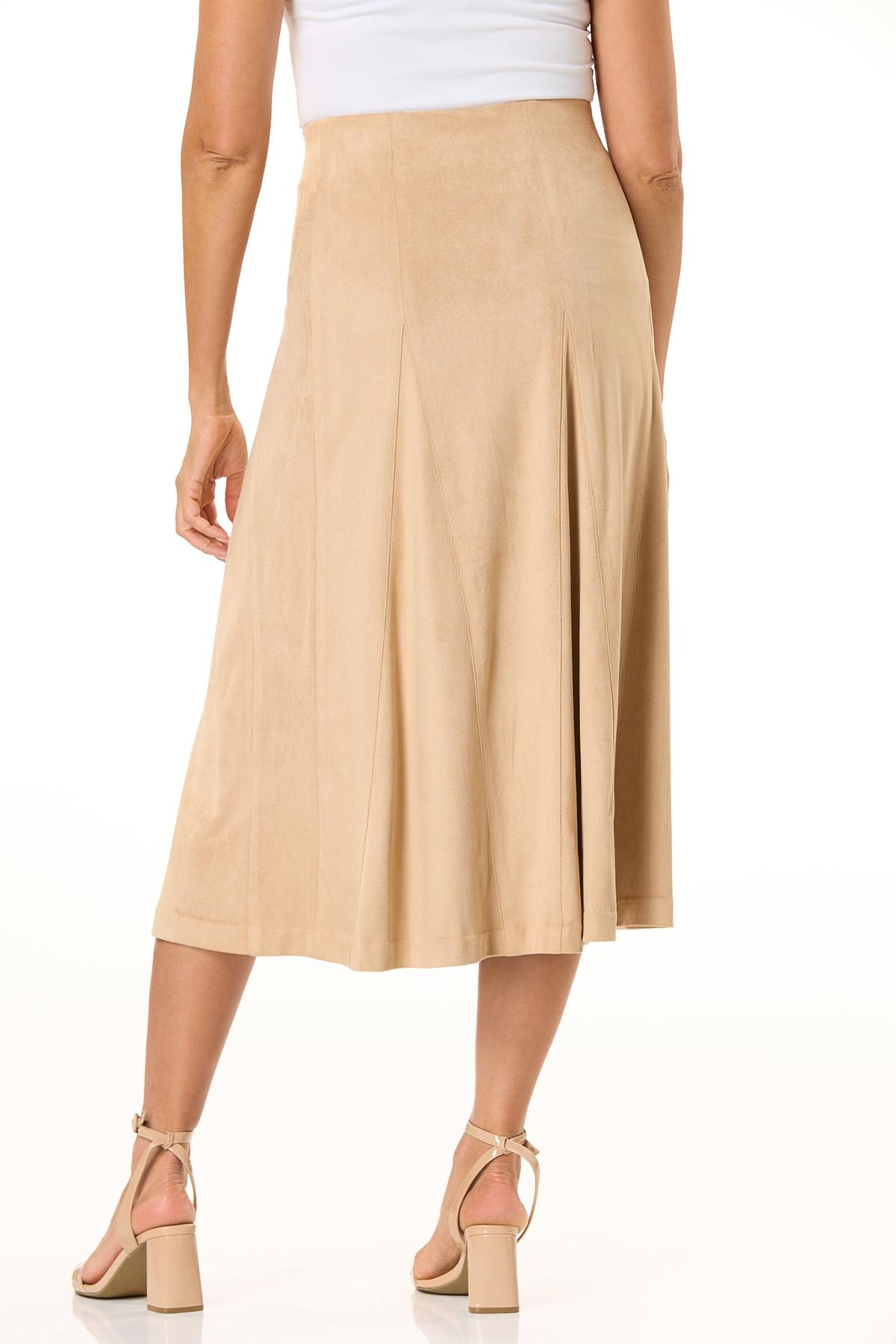  Cato Fashions | Cato Faux Suede Seamed Skirt