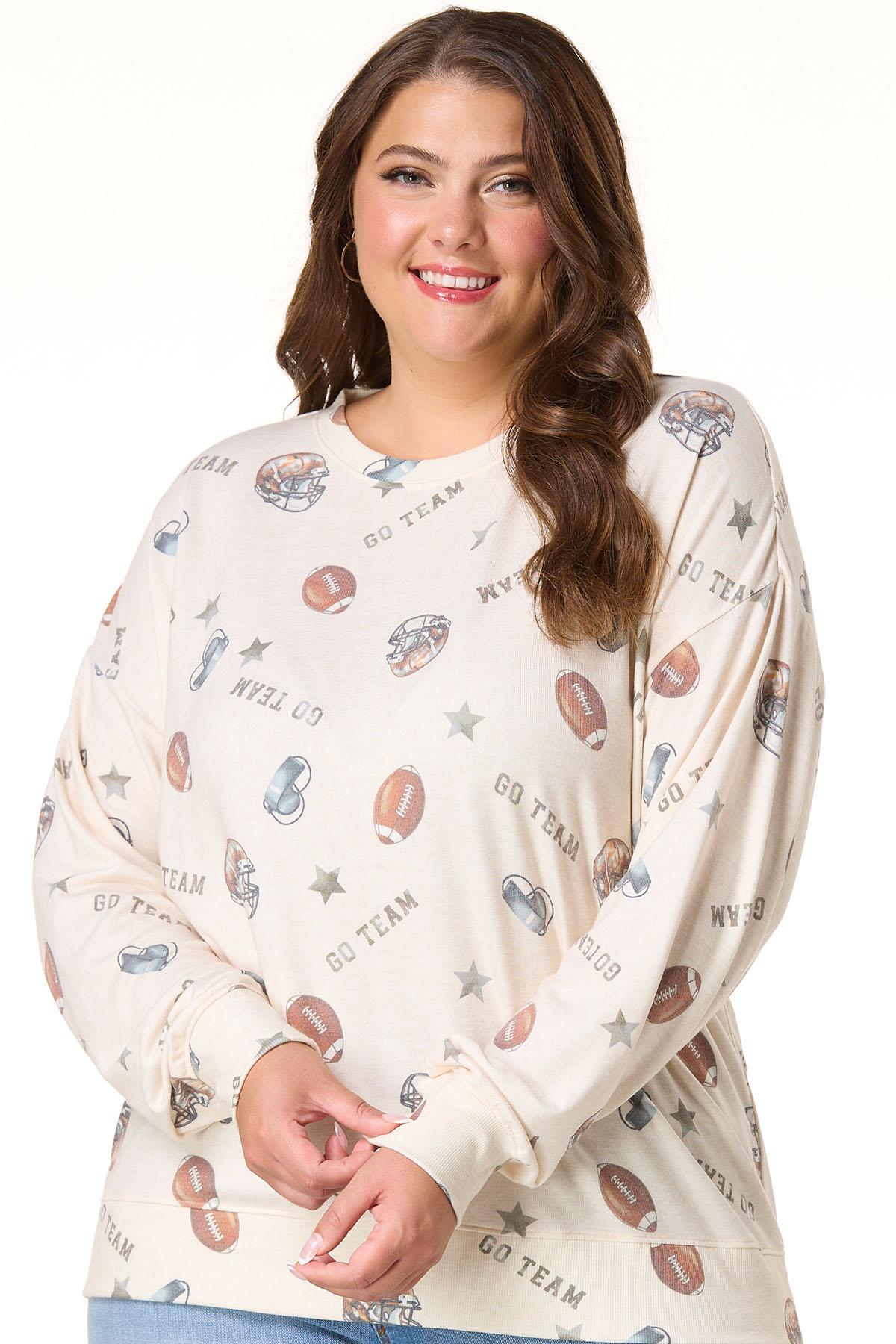  Cato Fashions | Cato Plus Size Go Team Football Sweatshirt