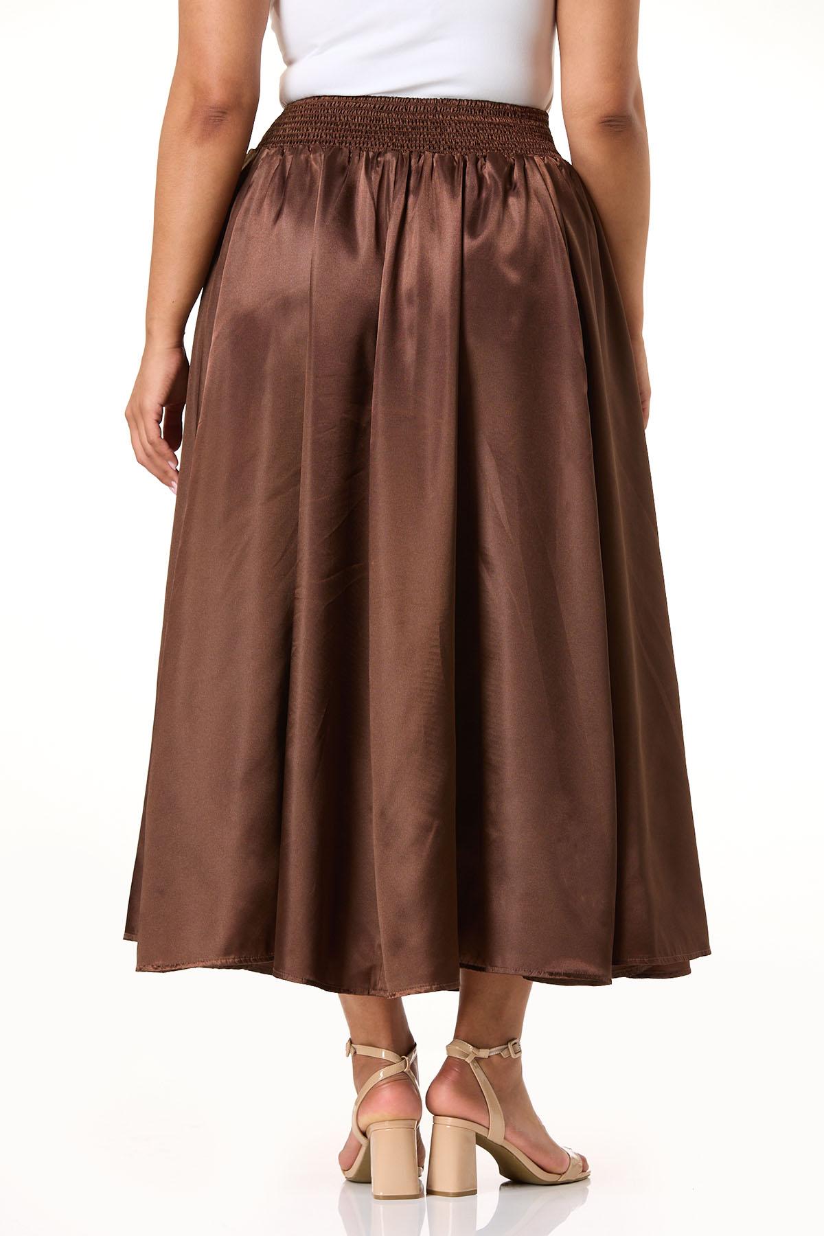 Cato Fashions | Cato Plus Size Satin Tux Waist Maxi Skirt