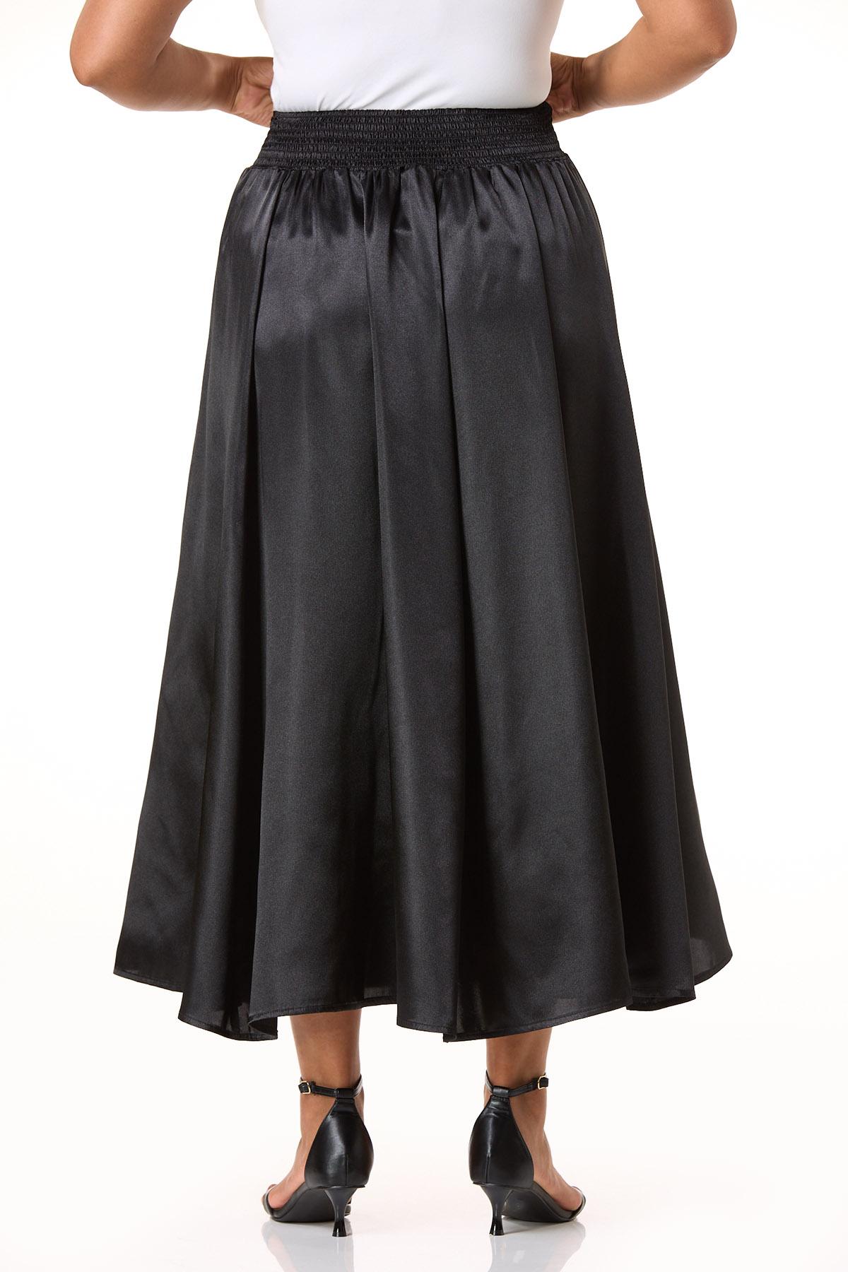 Cato Fashions | Cato Plus Size Satin Tux Waist Maxi Skirt