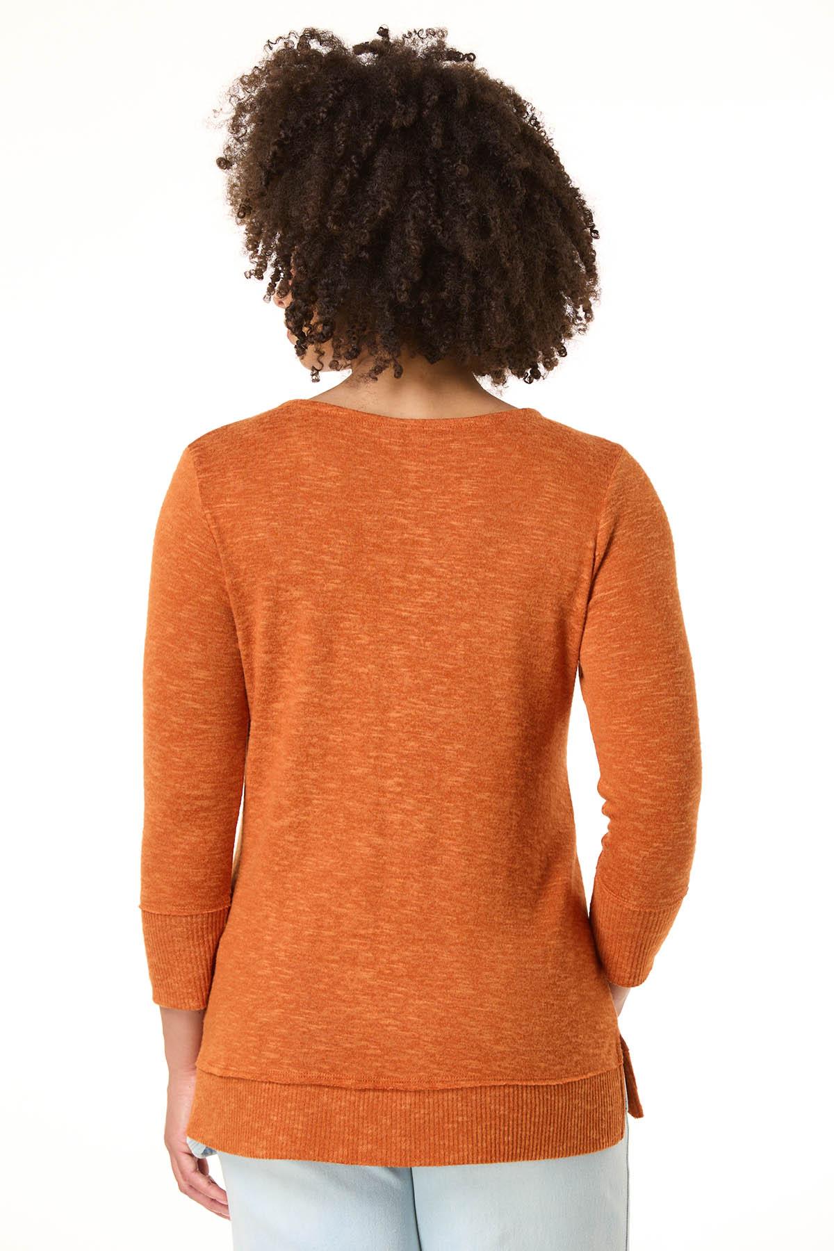 Cato Fashions | Cato Floral Pumpkin Hacci Top