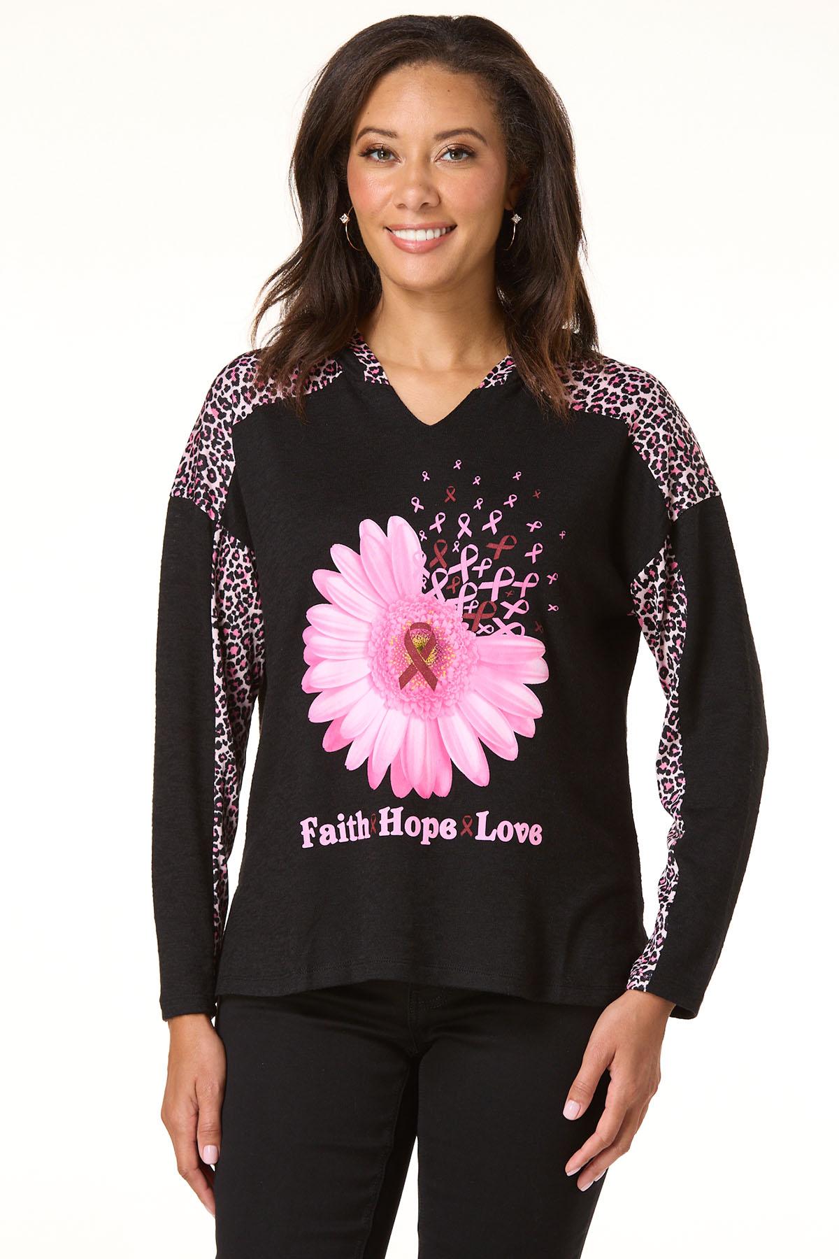  Cato Fashions | Cato Faith Hope Love Leopard Sleeve Top