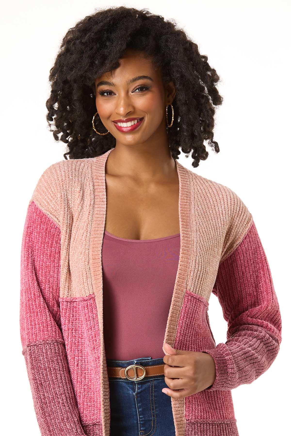 Cato Fashions | Cato Chenille Colorblock Cardigan