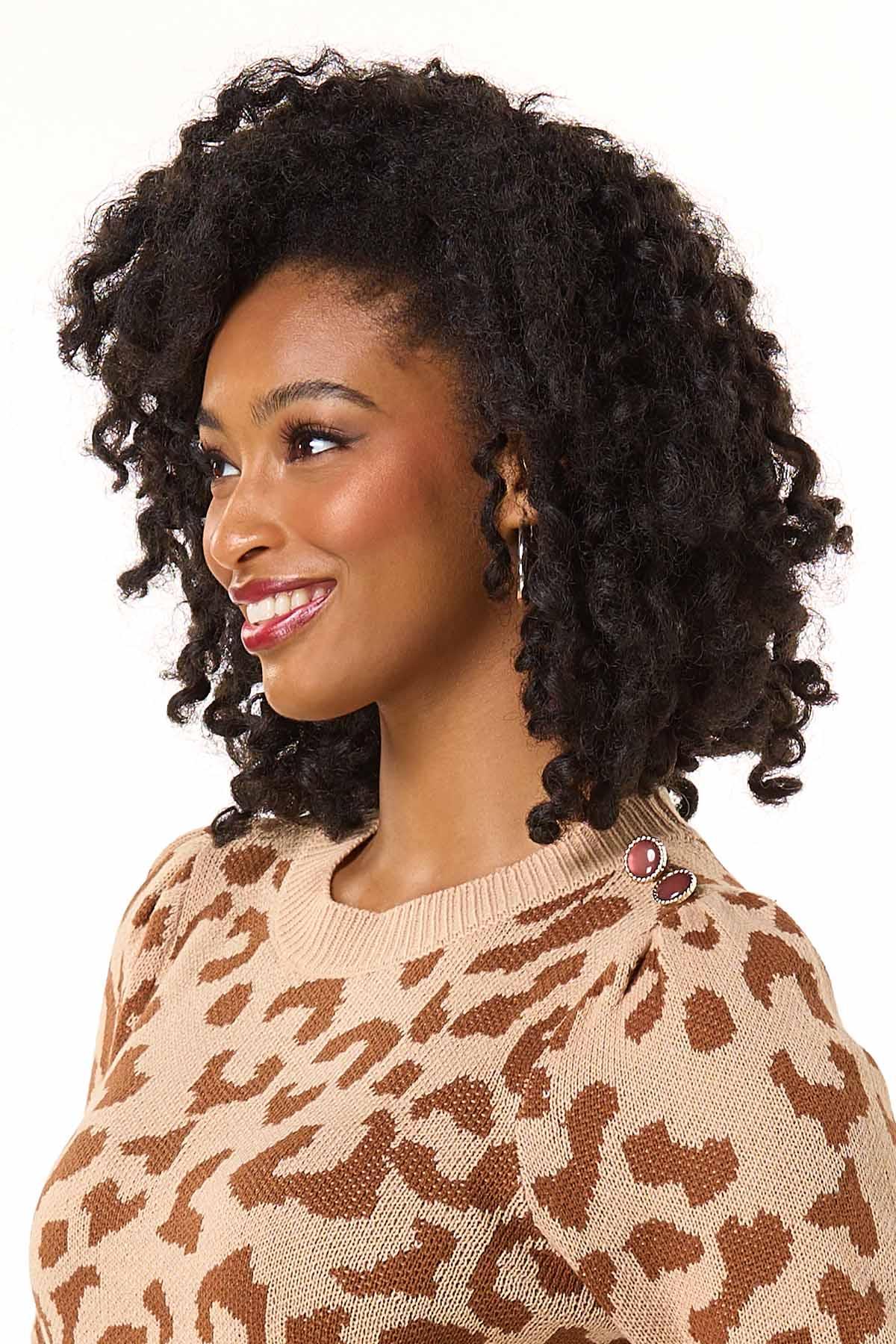  Cato Fashions | Cato Animal Button Shoulder Sweater