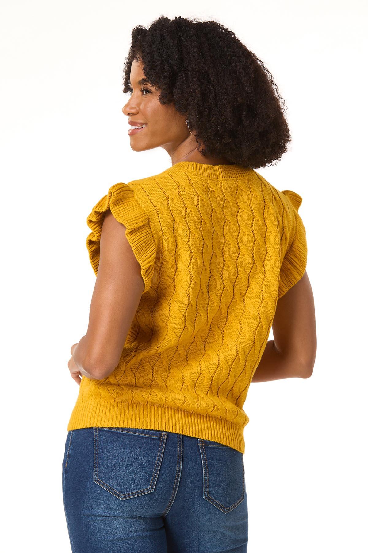 トップス Kitty cable knit tops EVALESS Fall Sweaters for Women 2025 Cute Crewneck Long