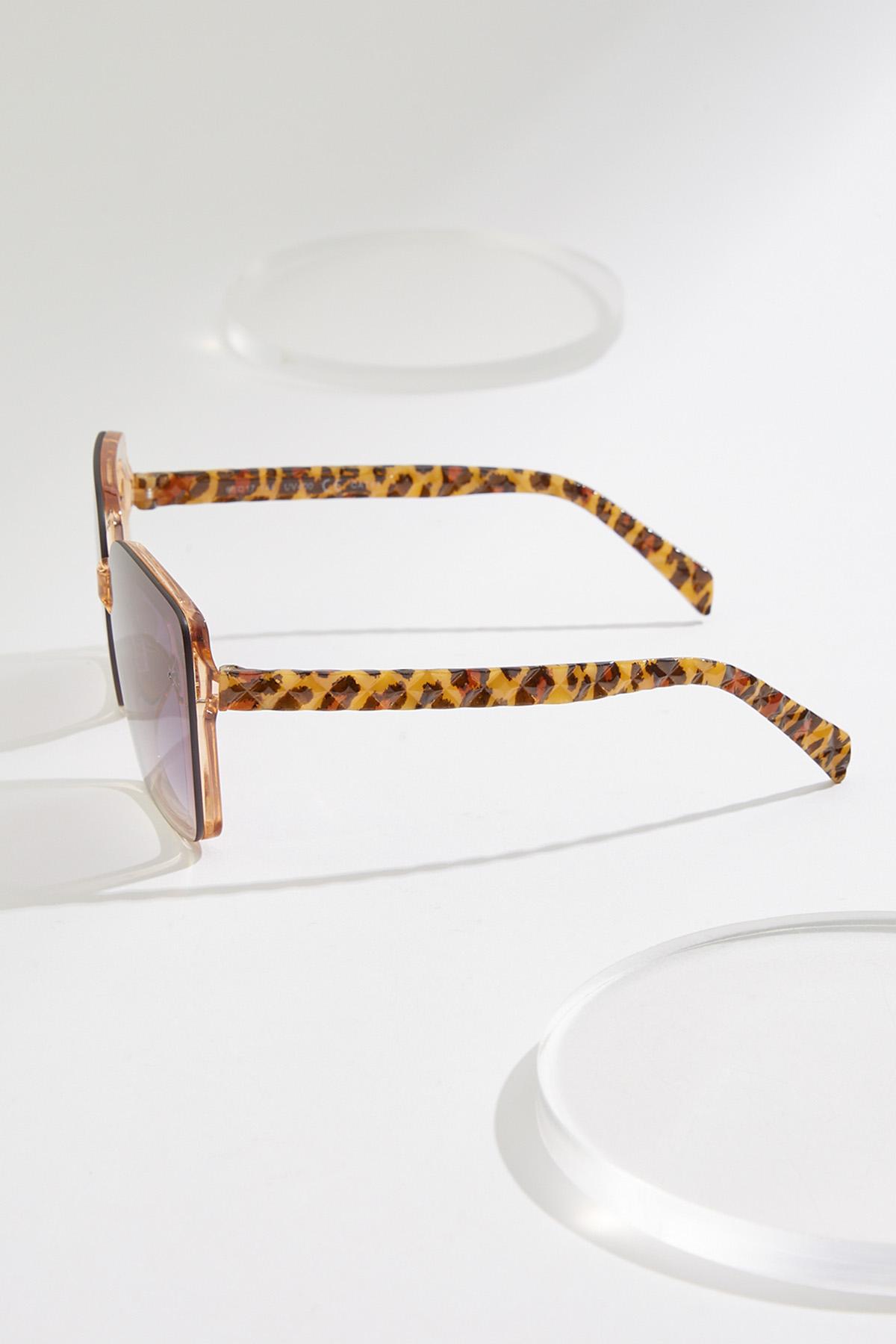 Cato Fashions | Cato Textured Leopard Arm Square Sunglasses
