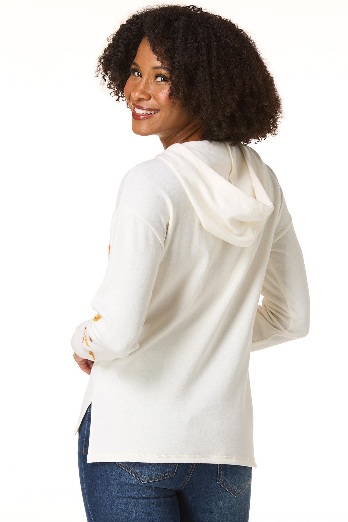  Cato Fashions | Cato Embroidered Leaf Hoodie