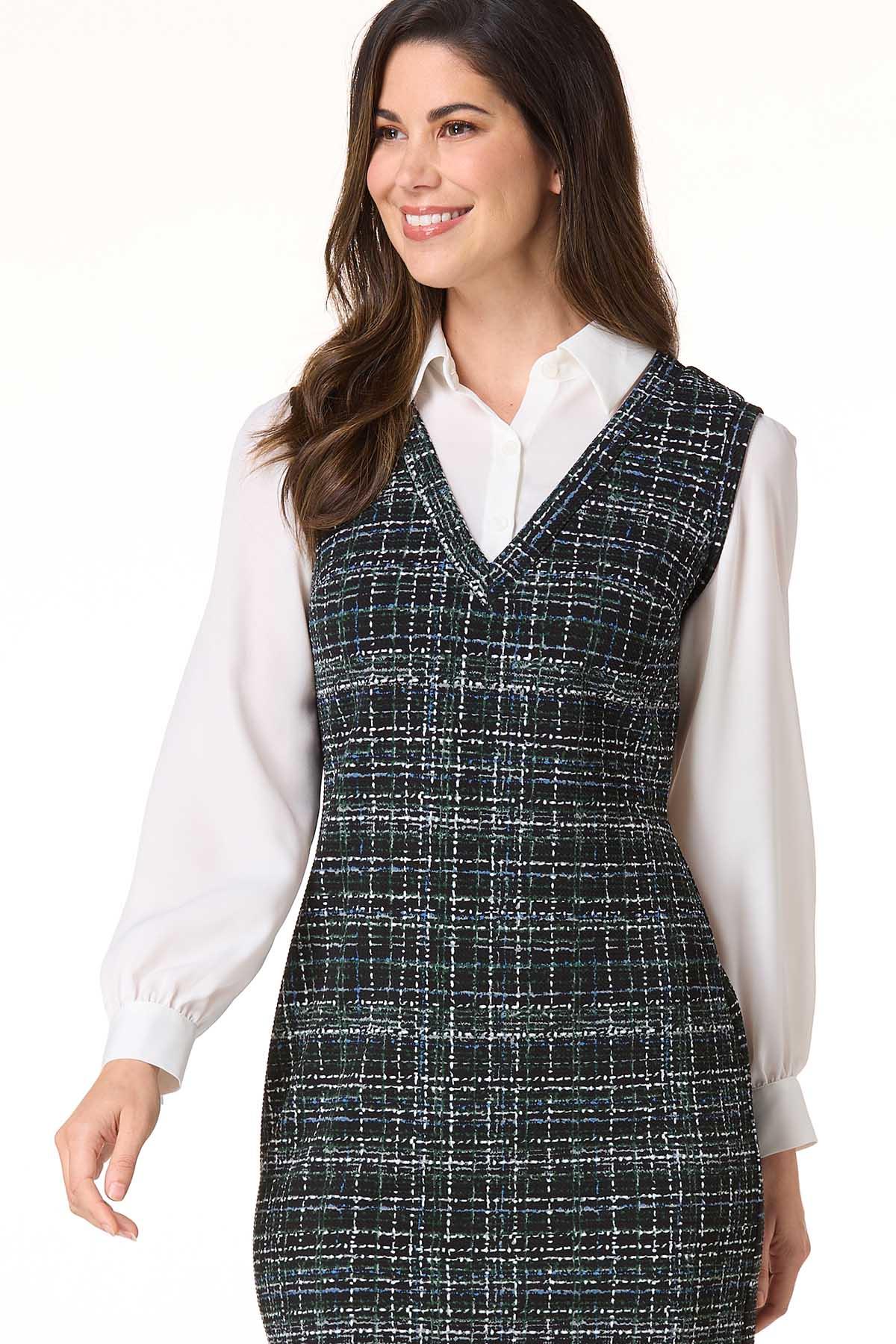 Cato Fashions | Cato Textured Multicolor Mixed Sweater Dress