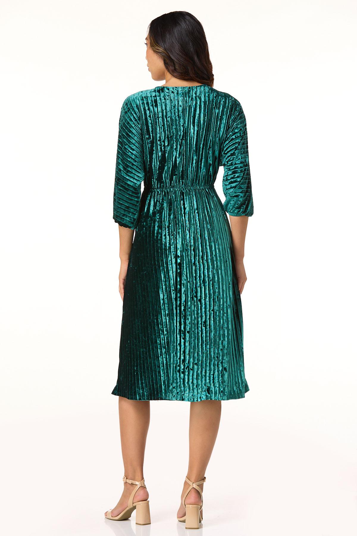 Cato Fashions | Cato Green Crushed Floral Dress