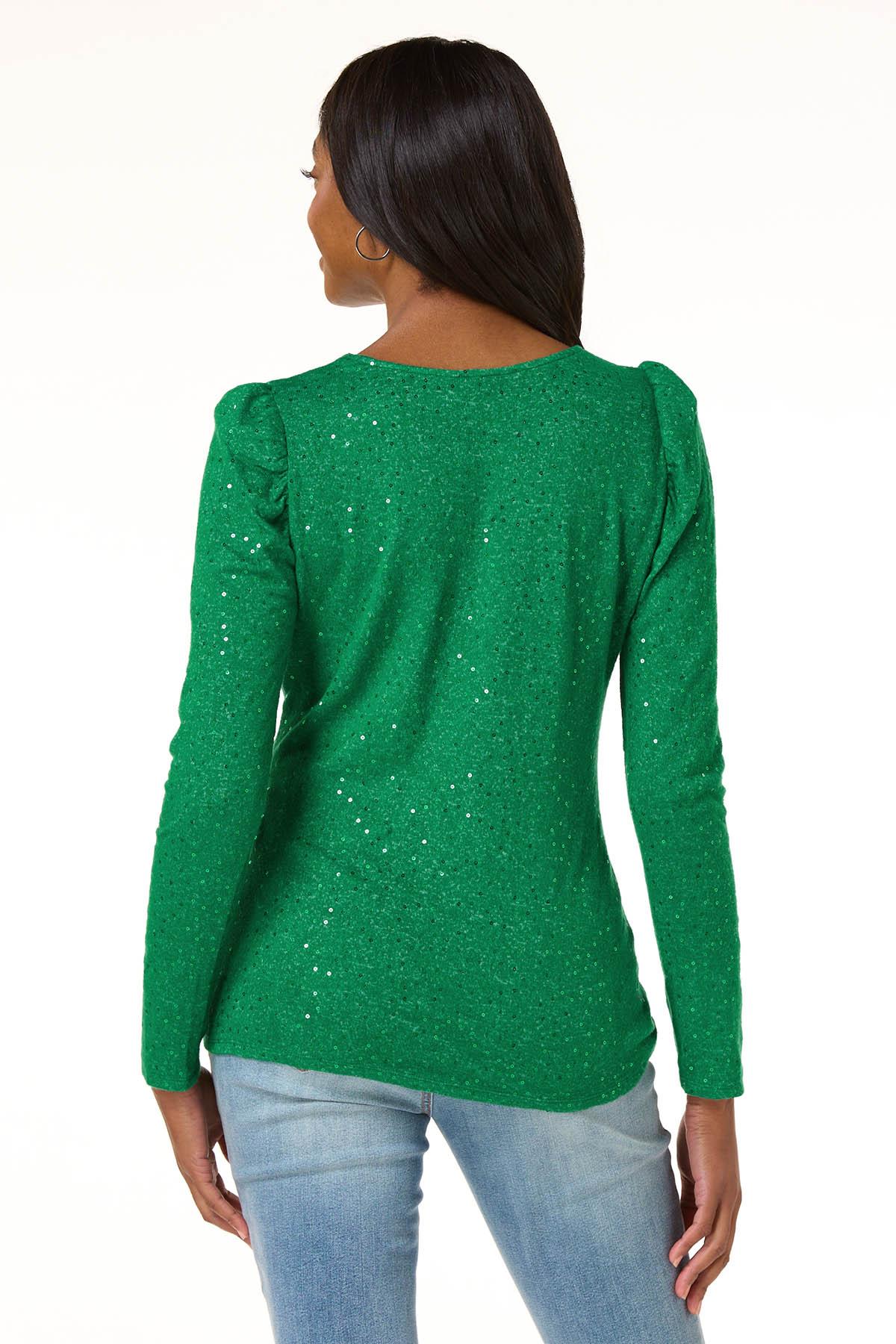 Cato Fashions | Cato Sequin Hacci Knit Top